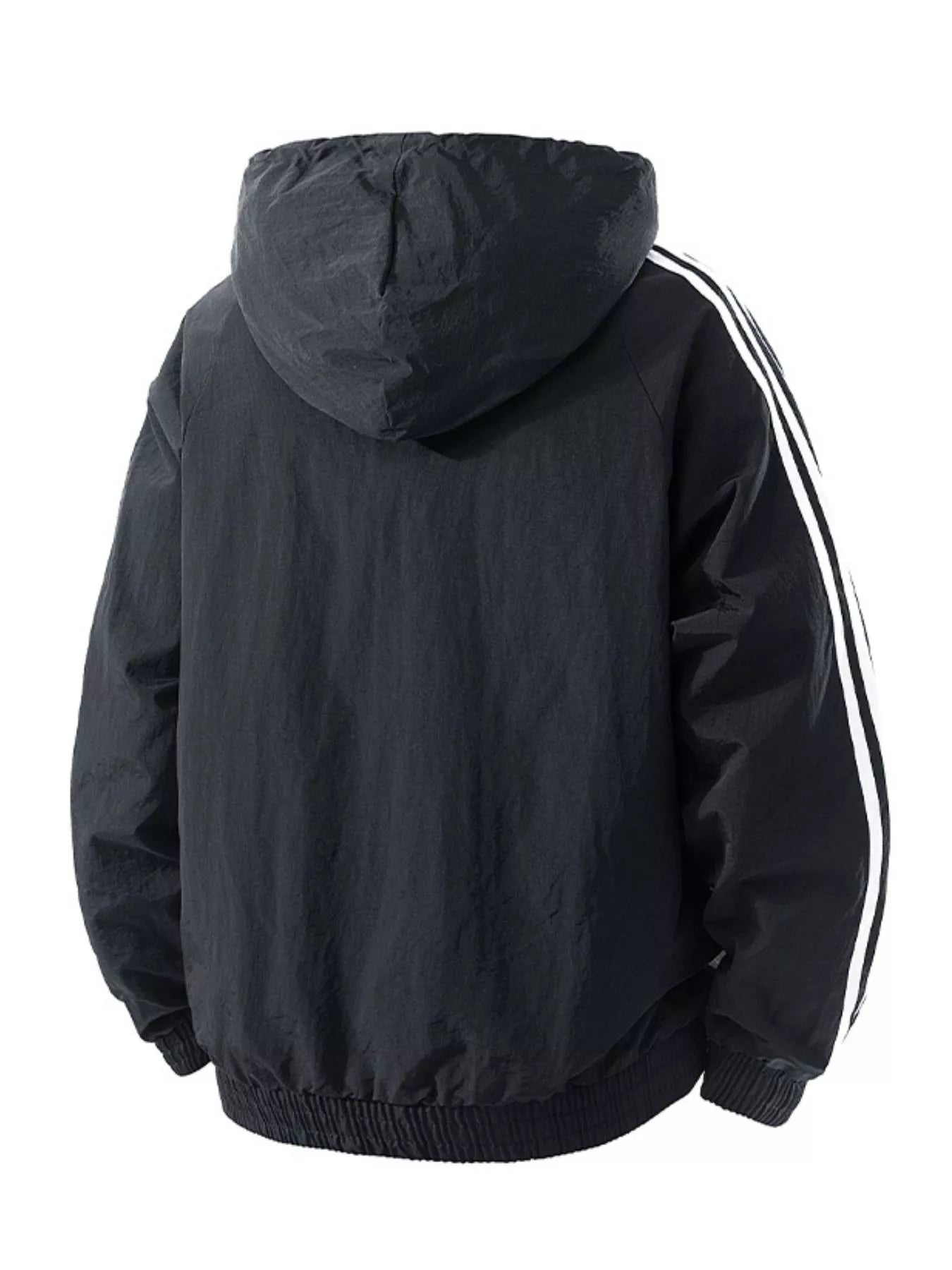 Men's Plus Size Casual Hooded Windbreaker Jacket - PBNJ FASHIONS