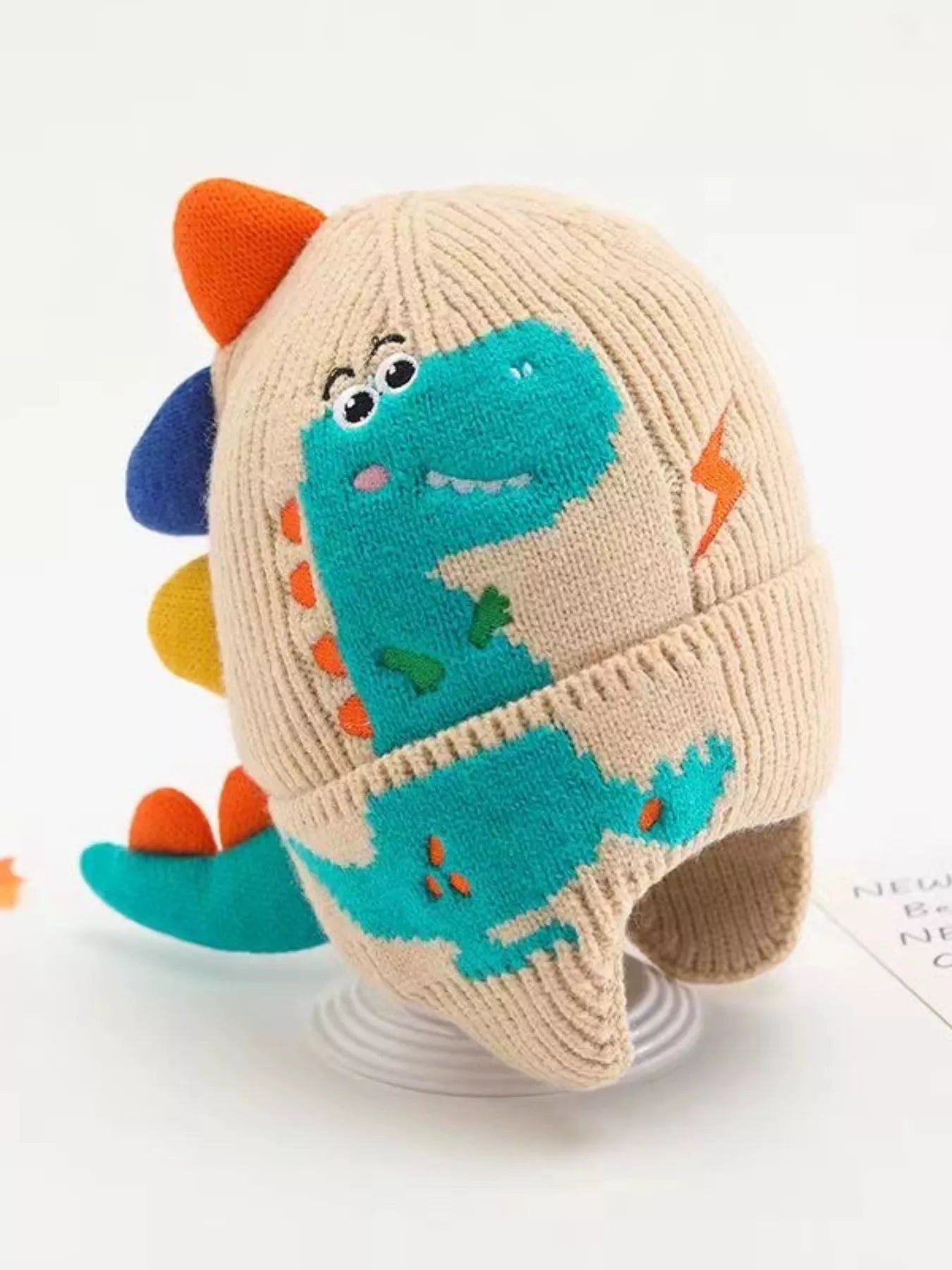 Children's Dinosaur Knitted Hat - PBNJ FASHIONS