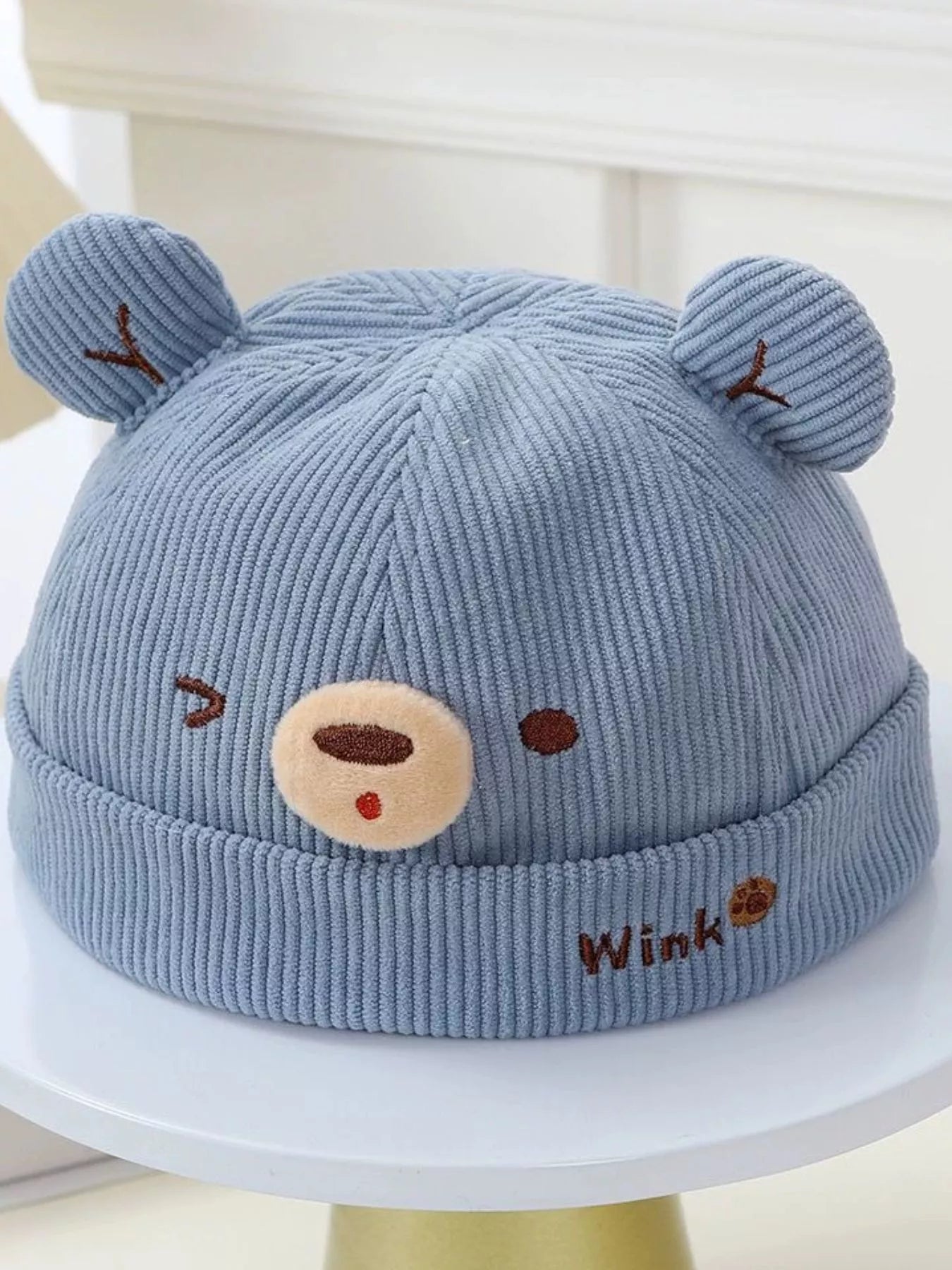 Children's Bear Ear Corduroy Hat - PBNJ FASHIONS