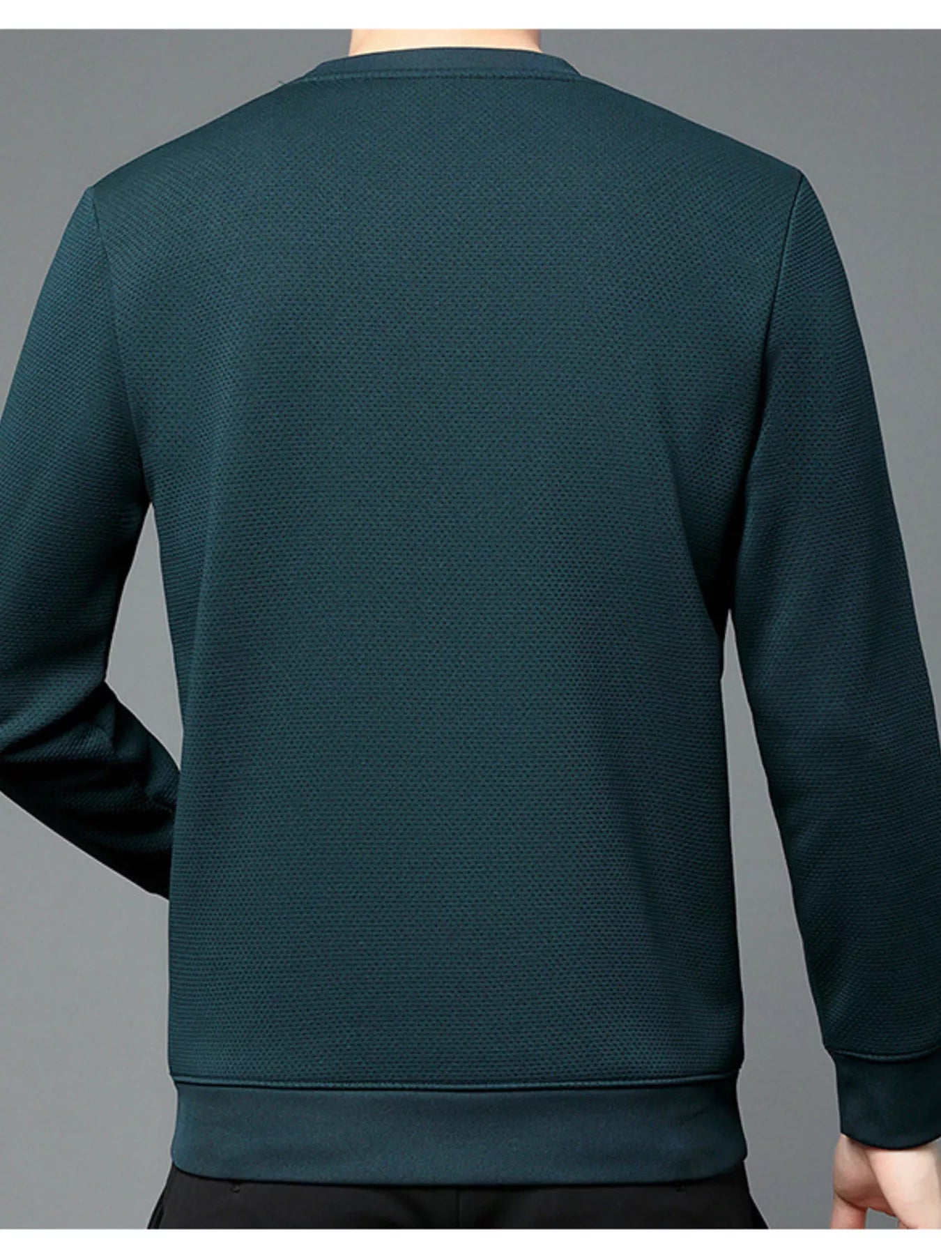 Men's Plus Size Long Sleeve Textured Casual T-Shirt - PBNJ FASHIONS