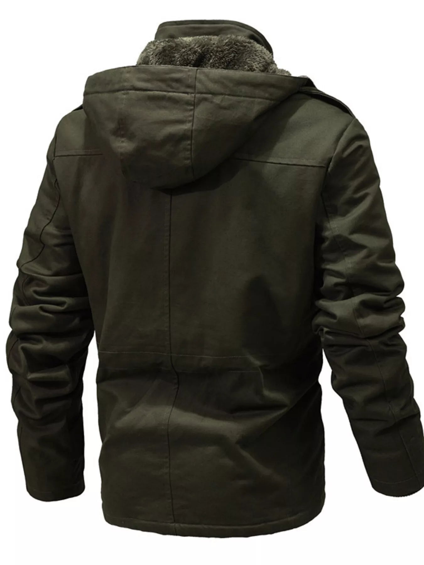 Men's Full Size Zip Up Multiple Pockets Jacket Plus Size - PBNJ FASHIONS