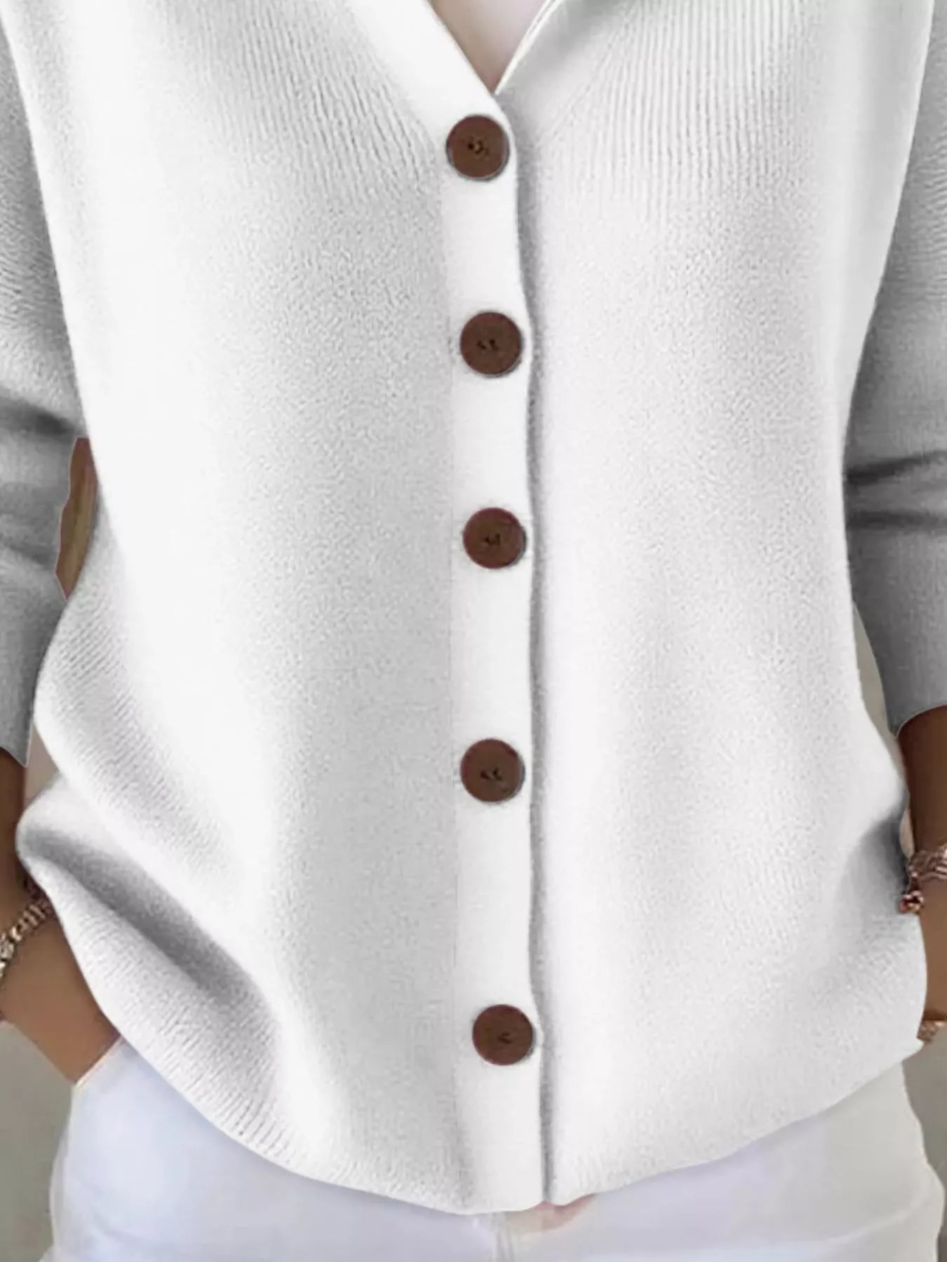 Full Size Hooded Button - Down Knit Cardigan Plus Size - PBNJ FASHIONS