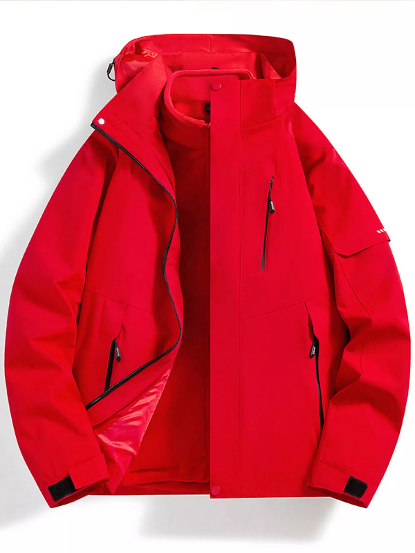 Men's Full Size Zip Up Hooded Waterproof Outdoor Jacket Plus Size - PBNJ FASHIONS