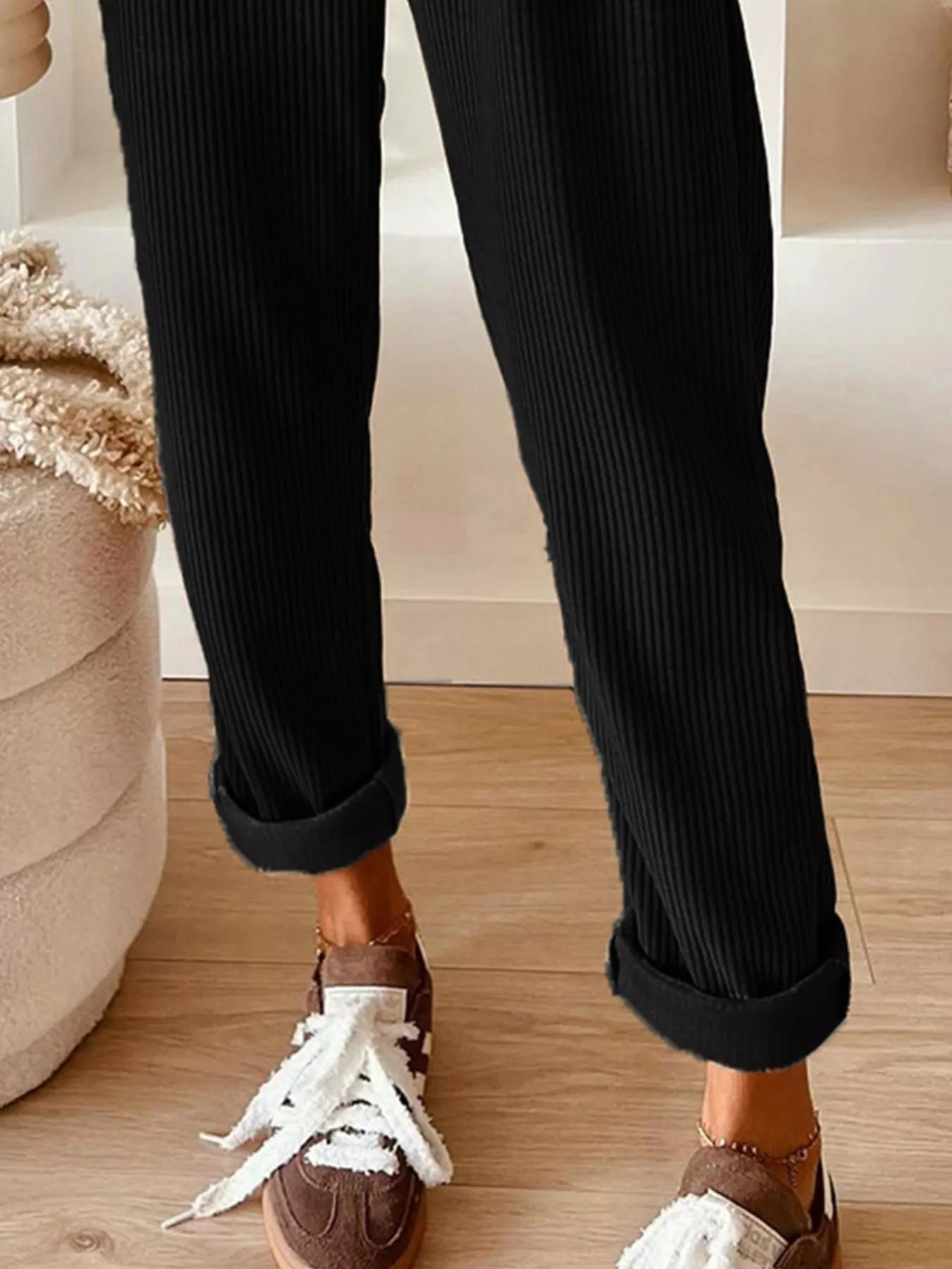 Casual Corduroy Drawstring Waist Pants - PBNJ FASHIONS