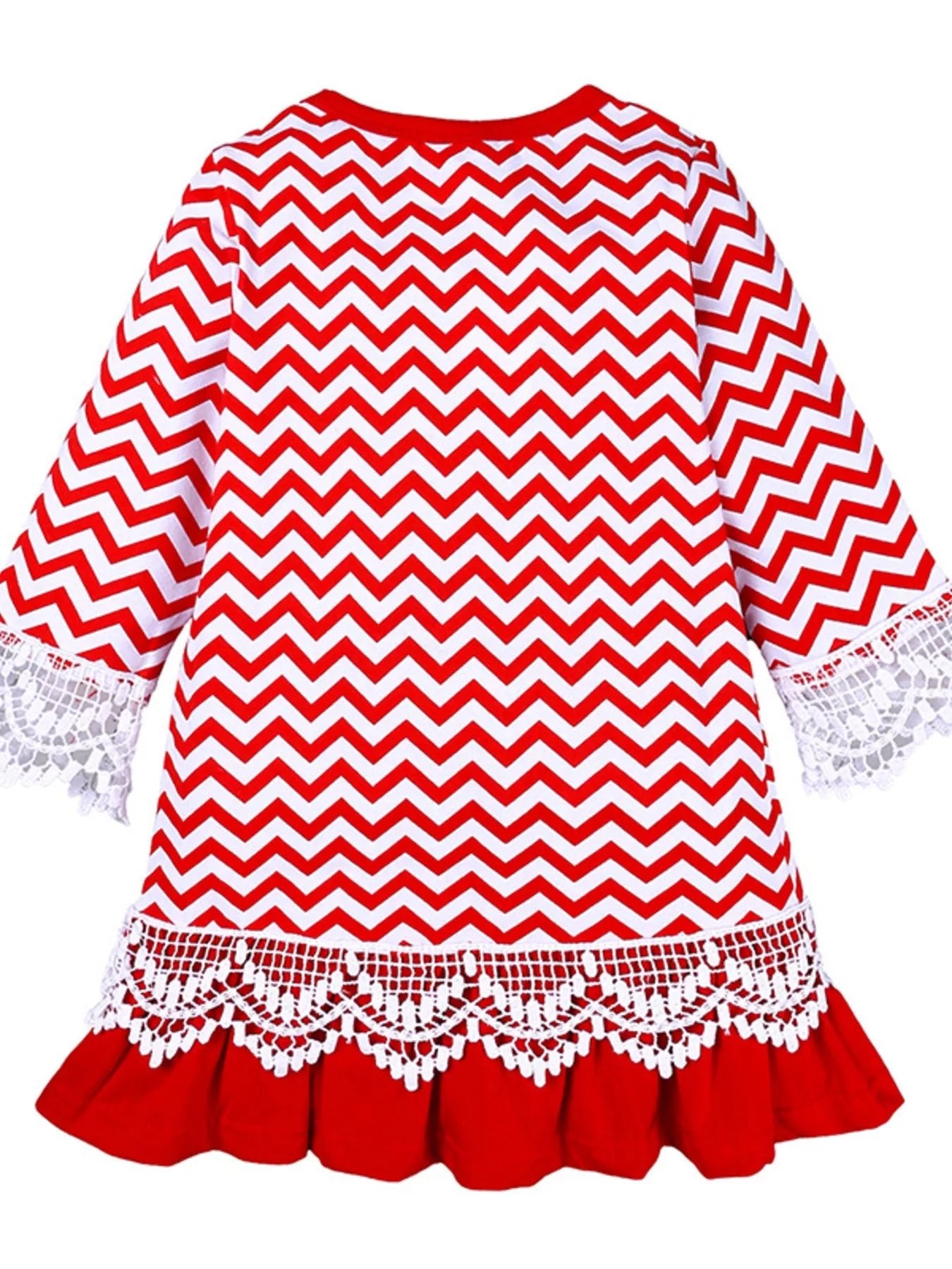 Children's Christmas Santa Long Sleeve Dress - PBNJ FASHIONS
