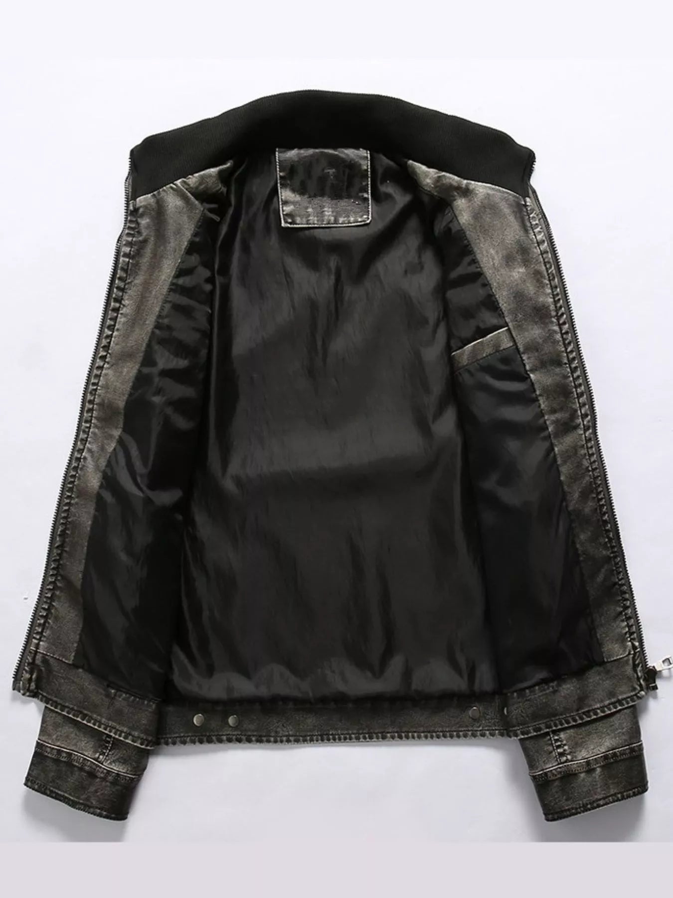 Men's Full Size Zip Up Long Sleeve Jacket Plus Size - PBNJ FASHIONS