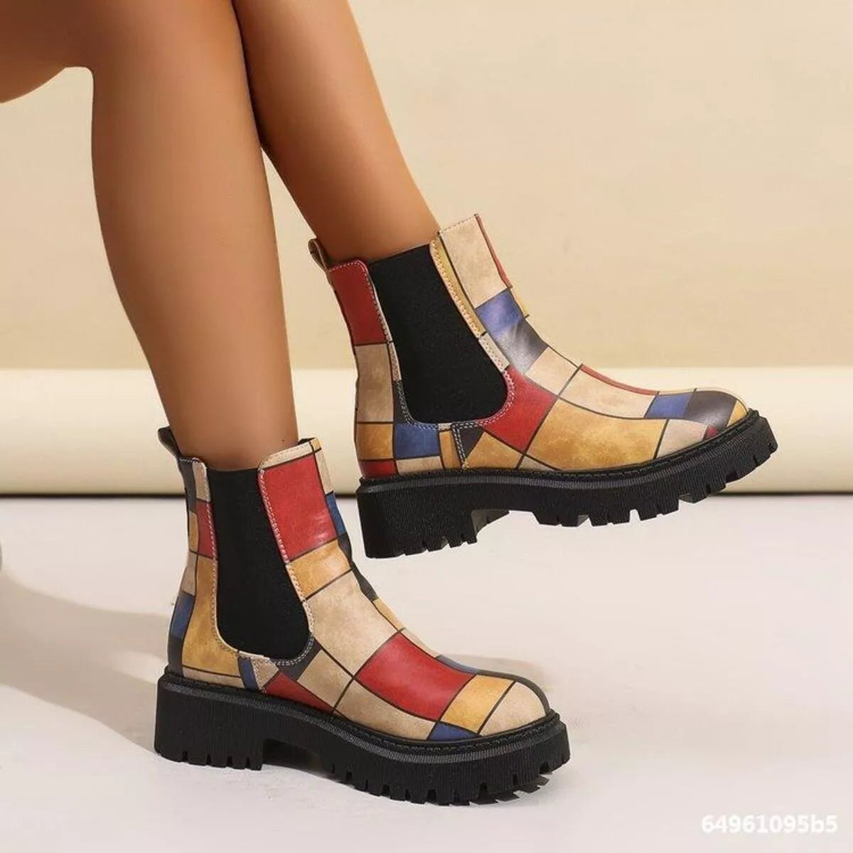 Round Toe Chunky Heel Ankle Boots - PBNJ FASHIONS