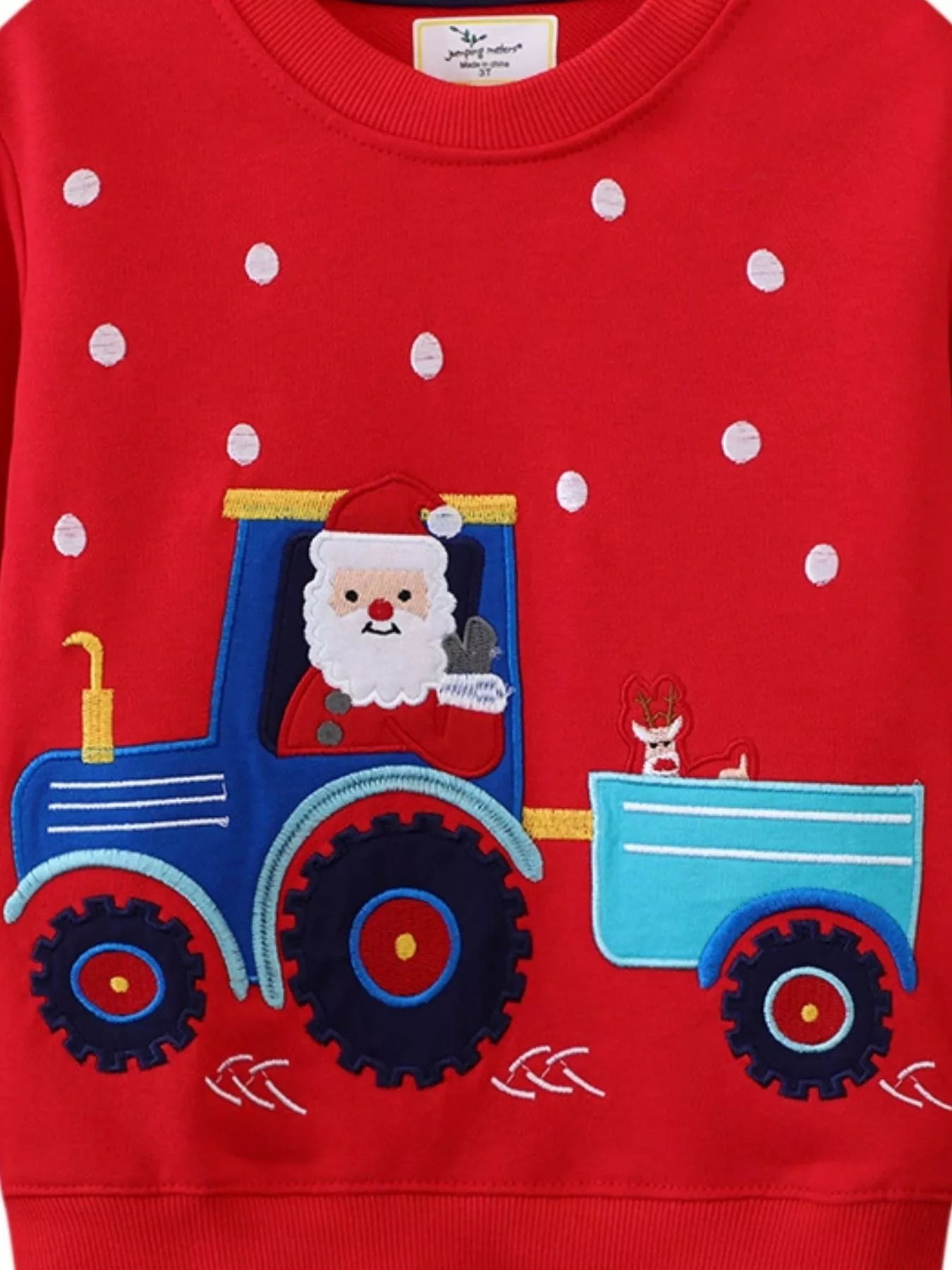 Children's Santa Tractor Crew Neck Sweatshirt - PBNJ FASHIONS