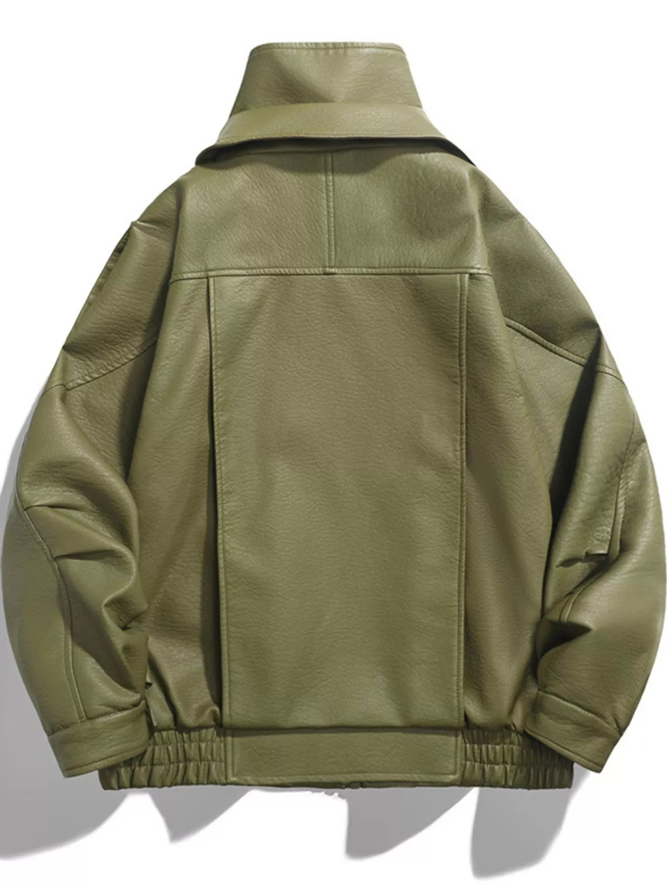 Men's Zip Up Leather Moto Jacket - PBNJ FASHIONS