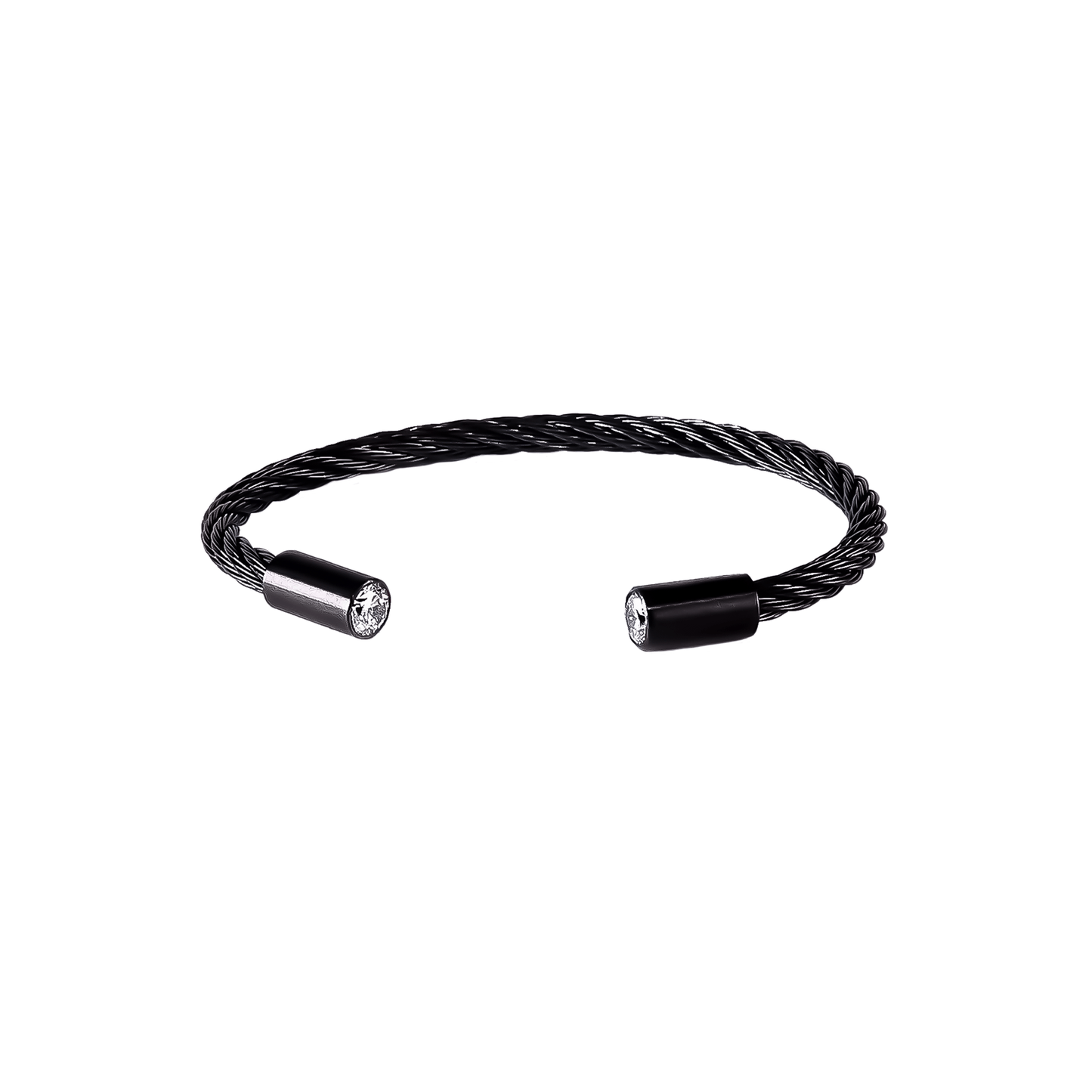 BG002B B.Tiff Classic Cable Black Bangle Bracelet - PBNJ FASHIONS