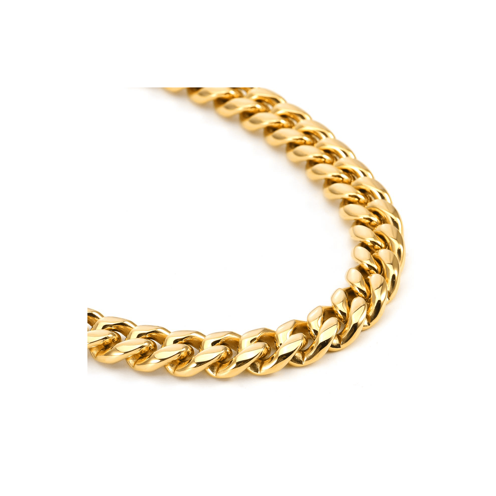 BG810G B.Tiff Gold Pavé Clasp Curb Link Chain Bracelet - PBNJ FASHIONS
