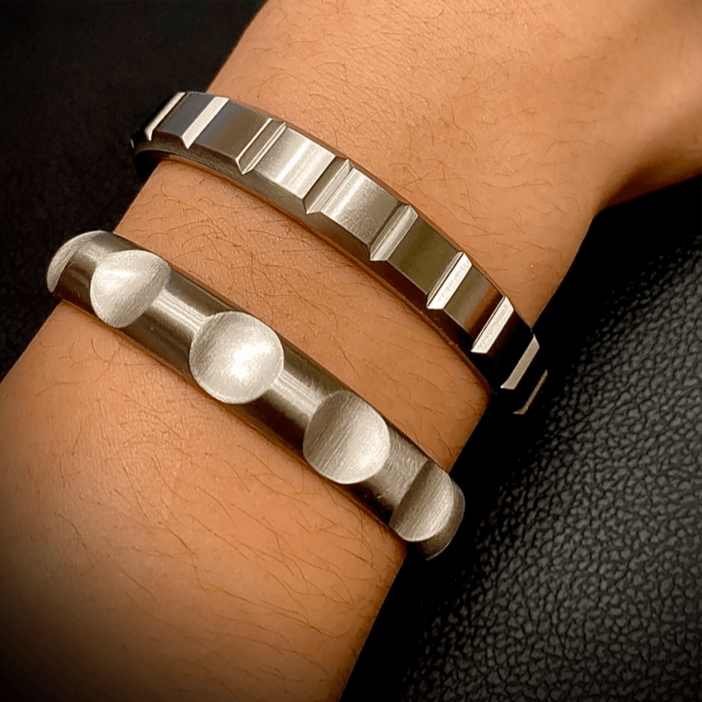 BG611W B.Tiff Simplicity Matte Box Cut Adjustable Bangle Cuff - PBNJ FASHIONS
