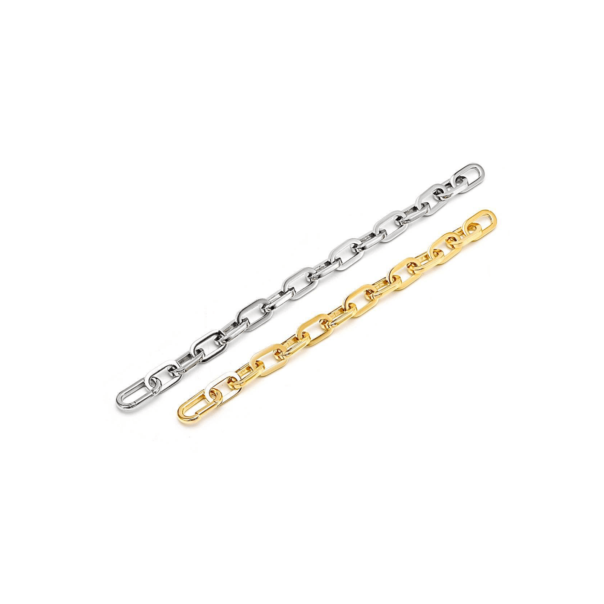 BG200G B.Tiff High Polish Gold Paperclip Bracelet - PBNJ FASHIONS