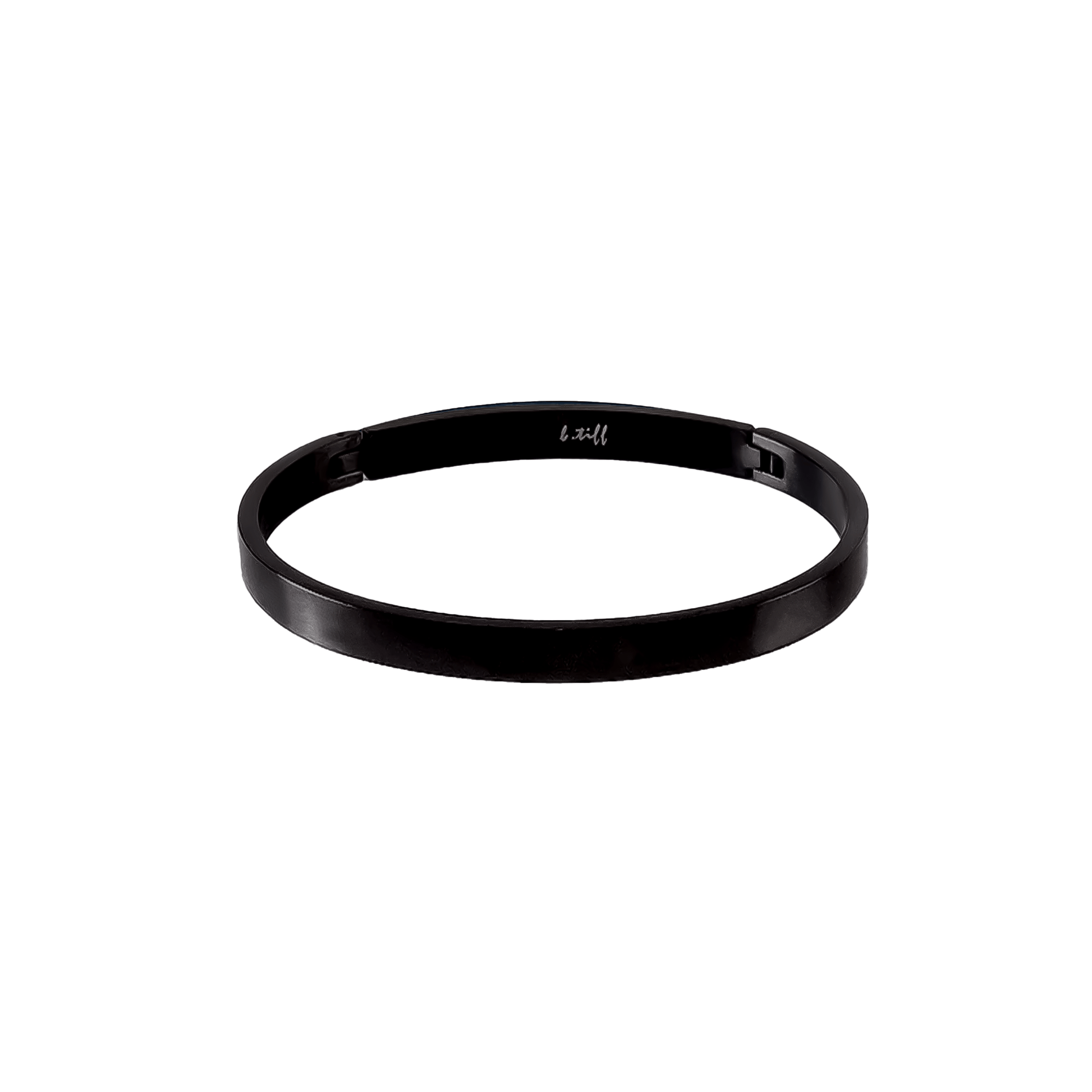 BG300B B.Tiff Simplicity Narrow Black Bangle Bracelet - PBNJ FASHIONS