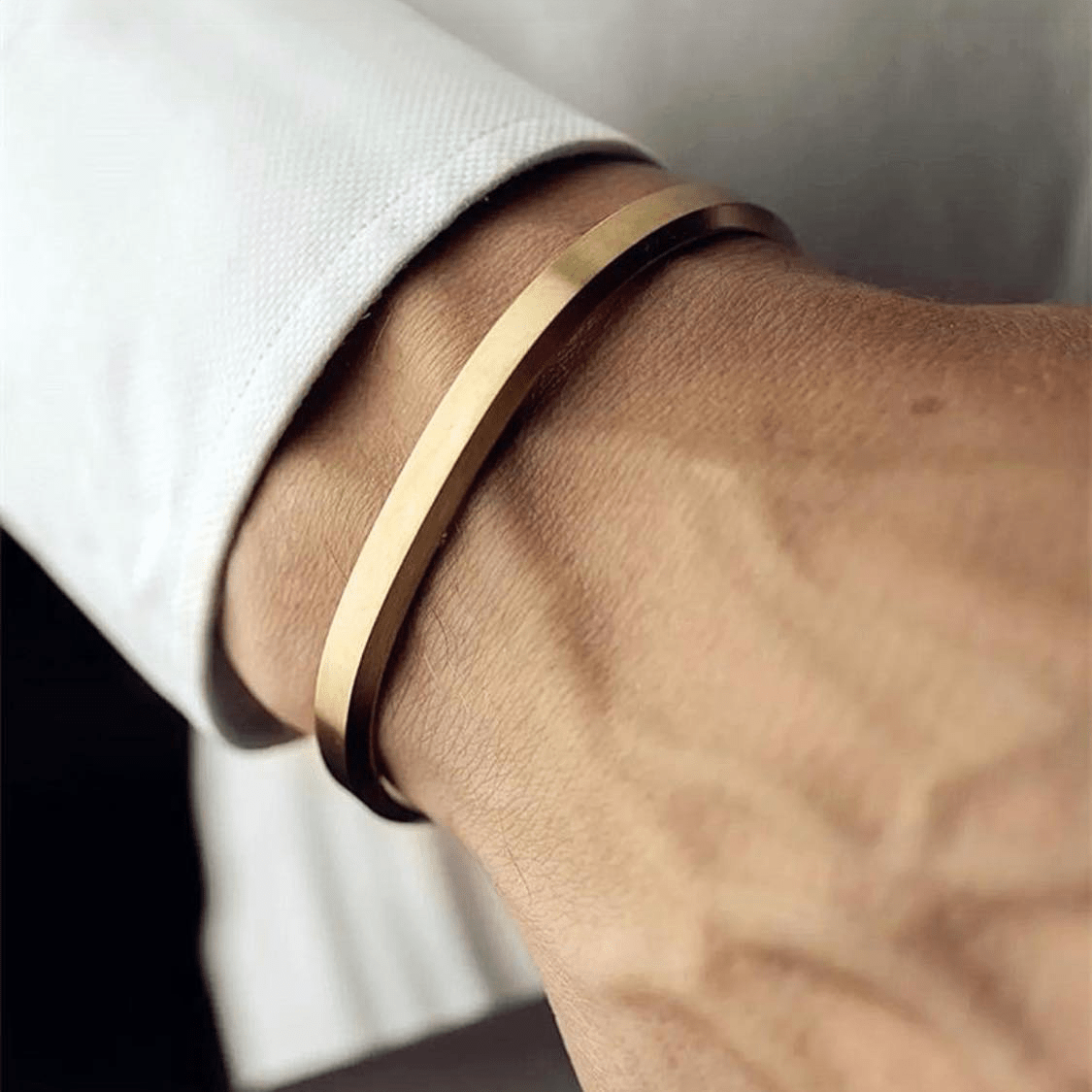 BG300G B.Tiff Simplicity Narrow Gold Bangle Bracelet - PBNJ FASHIONS