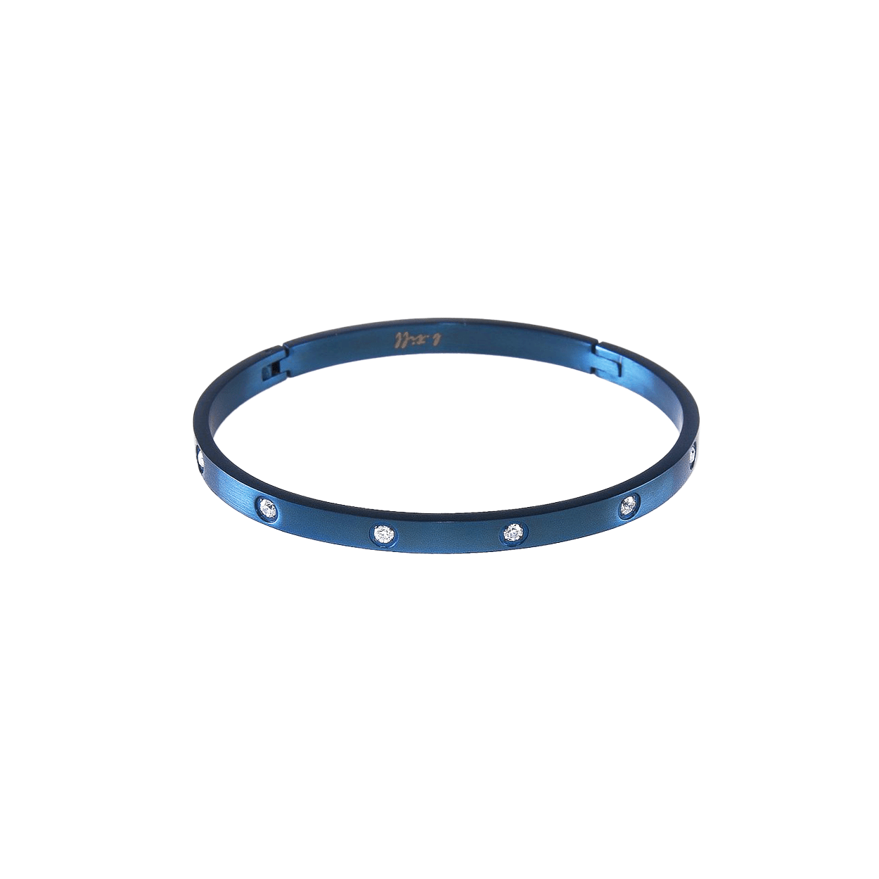 BG308BL B.Tiff 8 - Stone Blue Bangle Bracelet - PBNJ FASHIONS