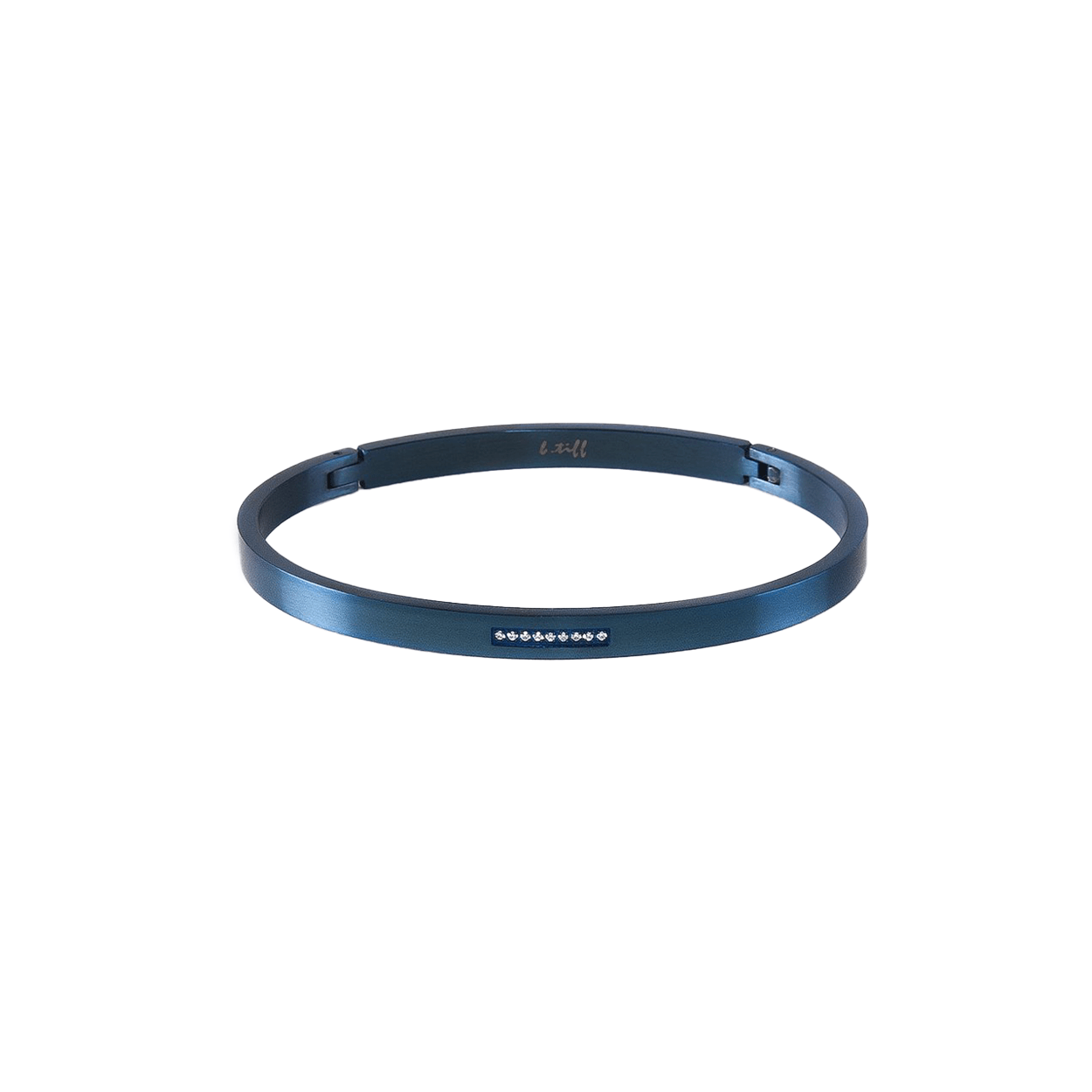 BG309BL B.Tiff Blue 9 - Stone Pave Bangle Bracelet - PBNJ FASHIONS