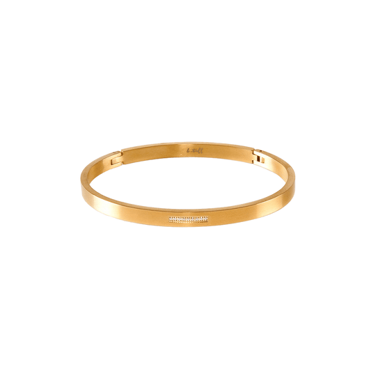 BG309G B.Tiff Gold 9 - Stone Pave Bangle Bracelet - PBNJ FASHIONS