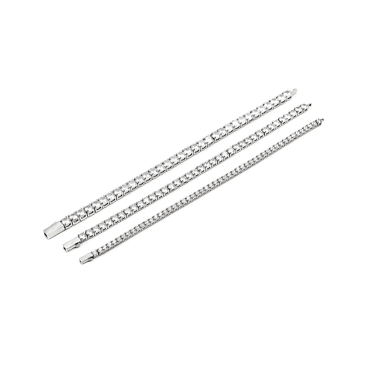 BG400W B.Tiff 4mm Tennis Bracelet - Thin - PBNJ FASHIONS