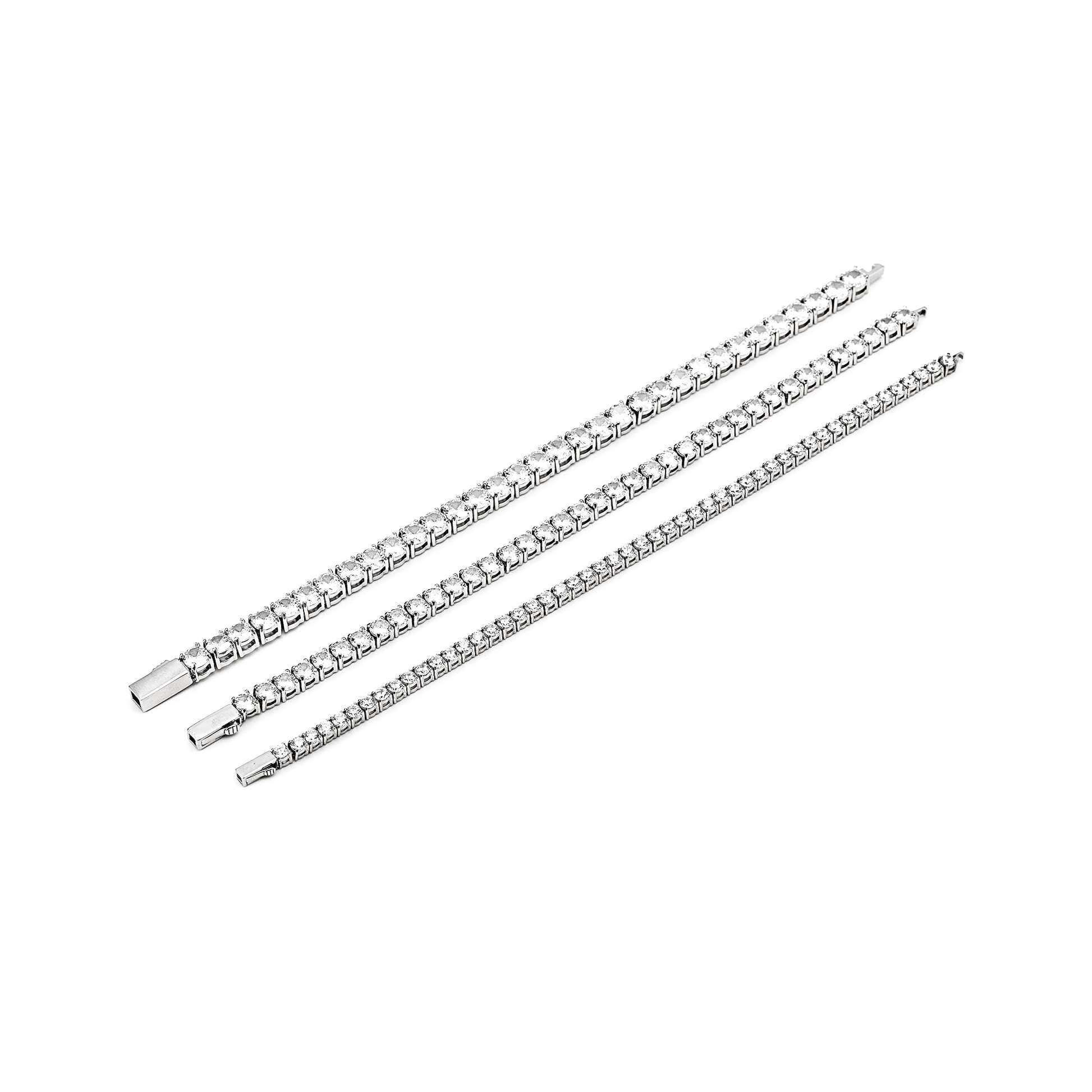 BG400W B.Tiff 4mm Tennis Bracelet - Thin - PBNJ FASHIONS