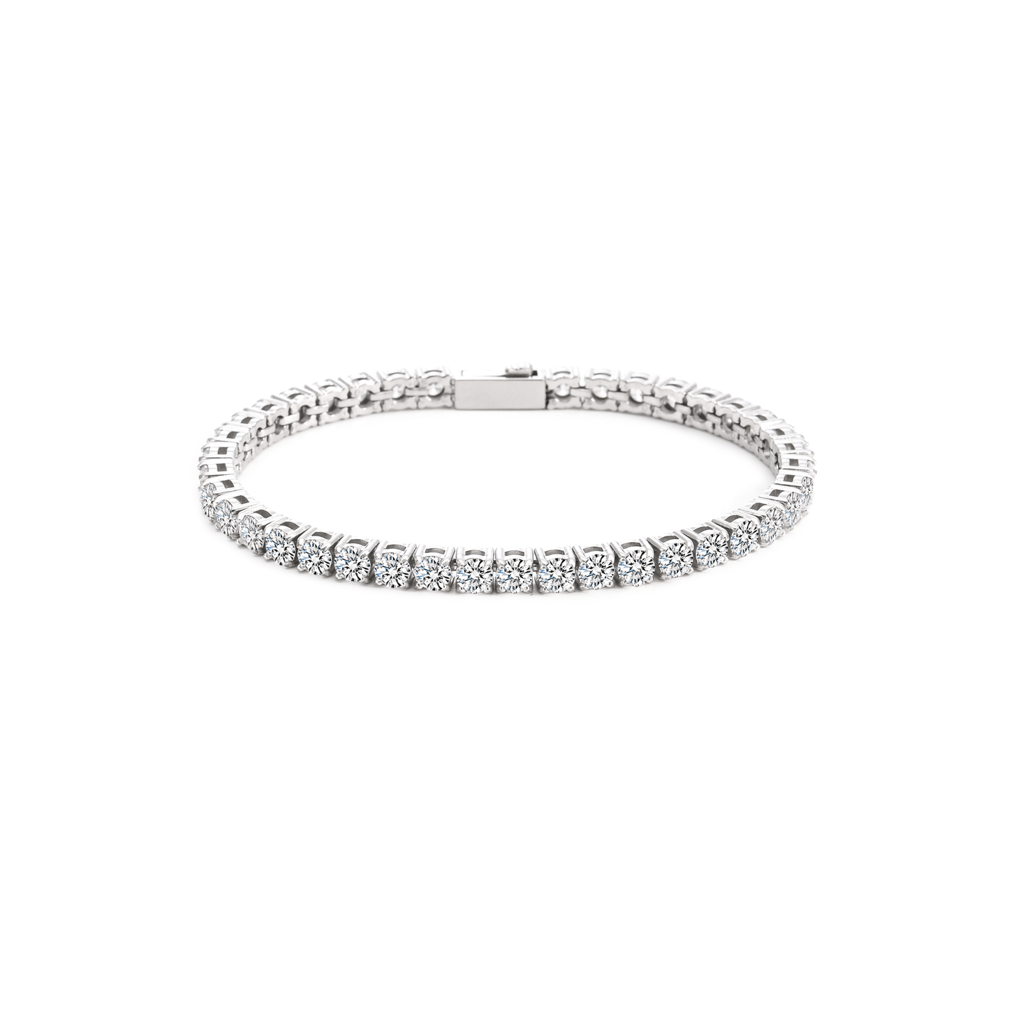 BG400W B.Tiff 4mm Tennis Bracelet - Thin - PBNJ FASHIONS