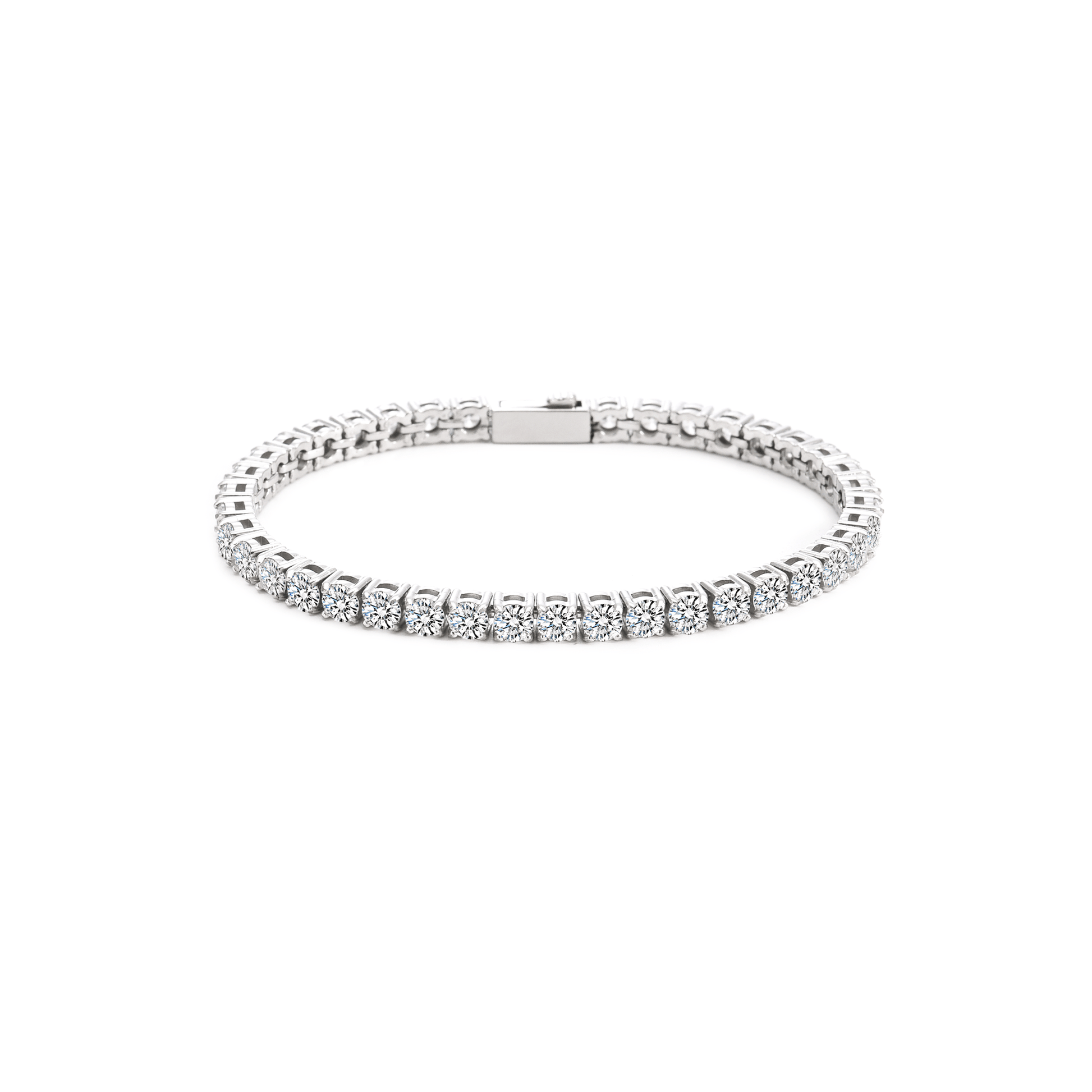BG400W B.Tiff 4mm Tennis Bracelet - Thin - PBNJ FASHIONS