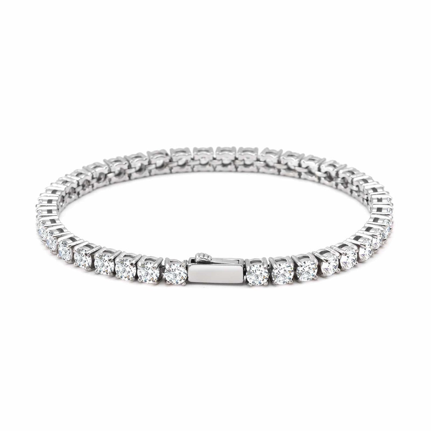 BG400W B.Tiff 4mm Tennis Bracelet - Thin - PBNJ FASHIONS
