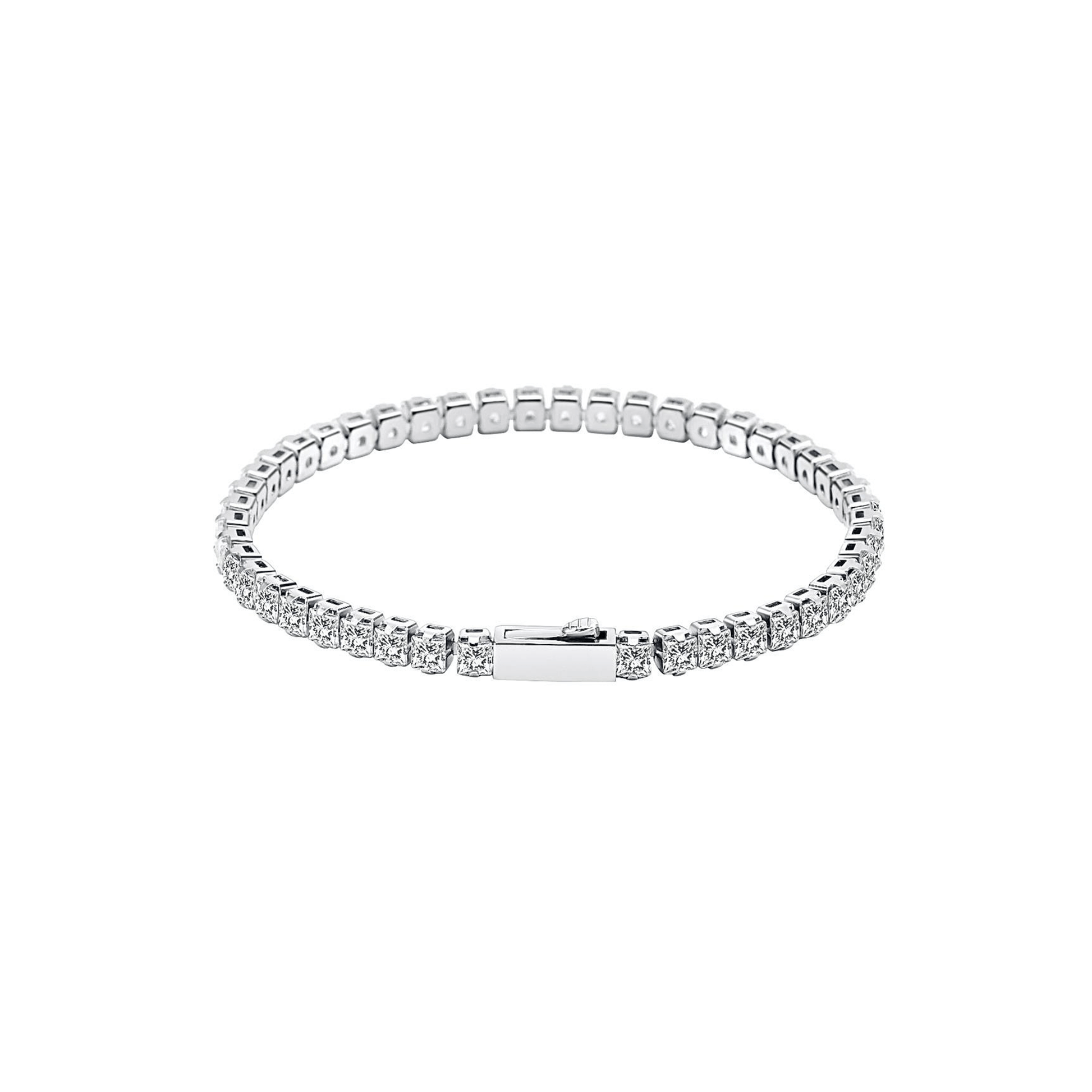 BG404W B.Tiff Princess Cut Tennis Bracelet - PBNJ FASHIONS