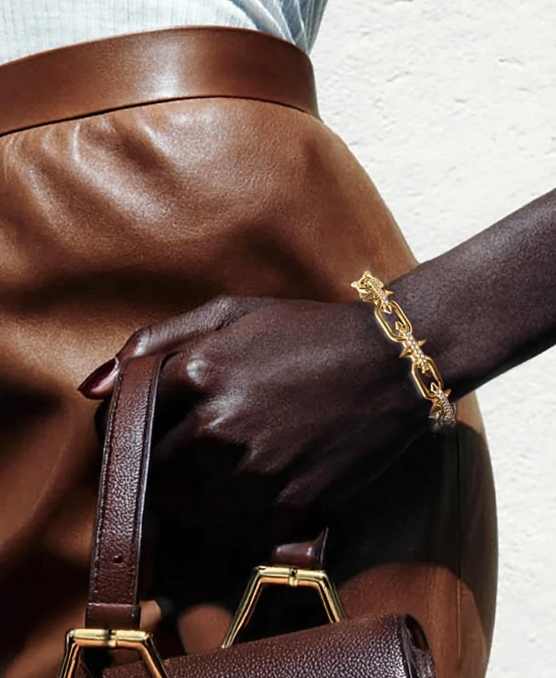 BG515G B.Tiff Gold Talon Chain Bracelet