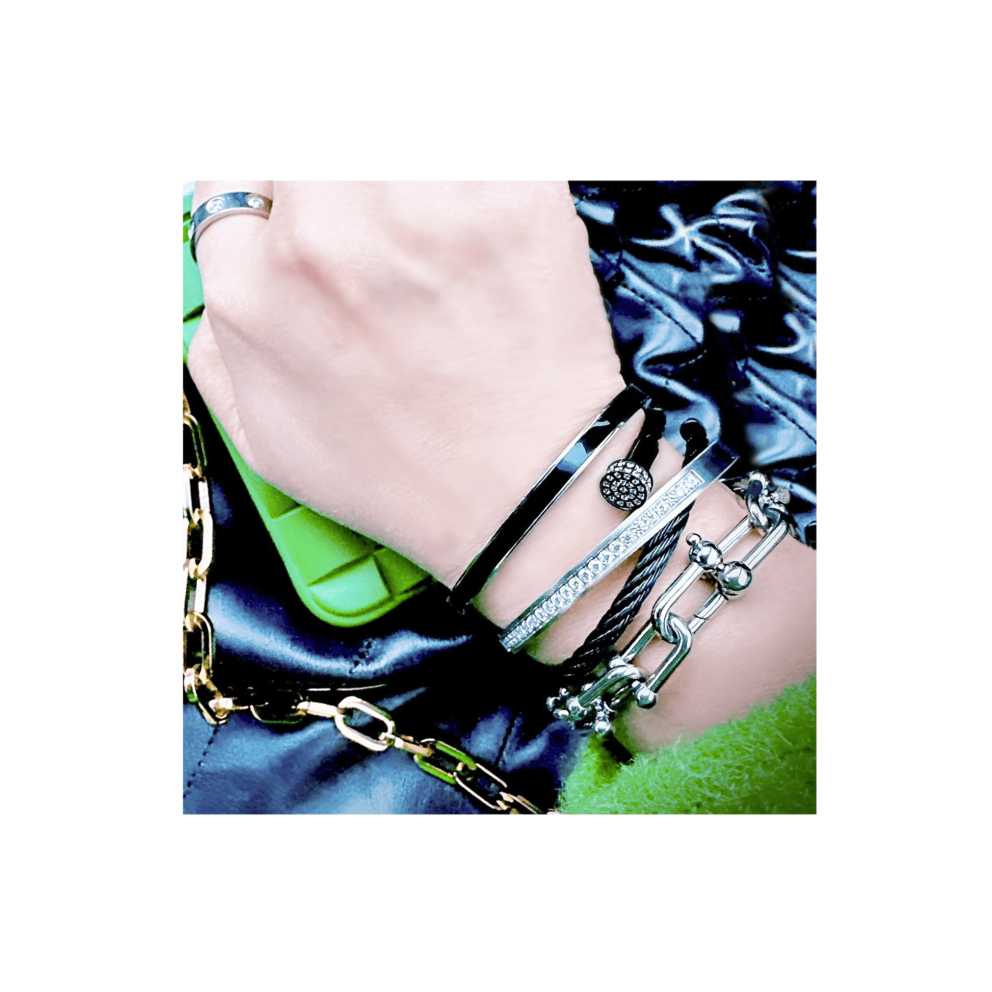 BG525W B.Tiff Horseshoe Link Chain Bracelet - PBNJ FASHIONS