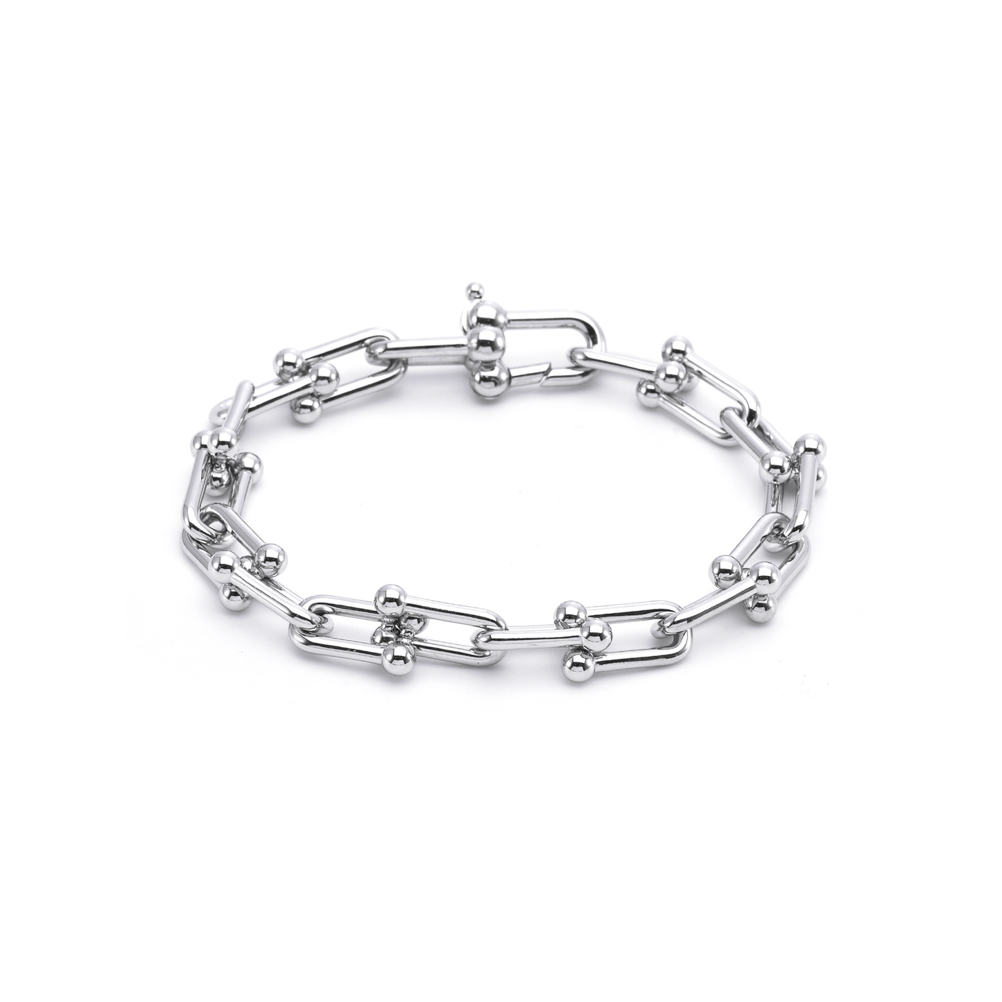 BG525W B.Tiff Horseshoe Link Chain Bracelet - PBNJ FASHIONS