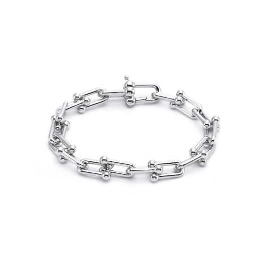 BG525W B.Tiff Horseshoe Link Chain Bracelet - PBNJ FASHIONS