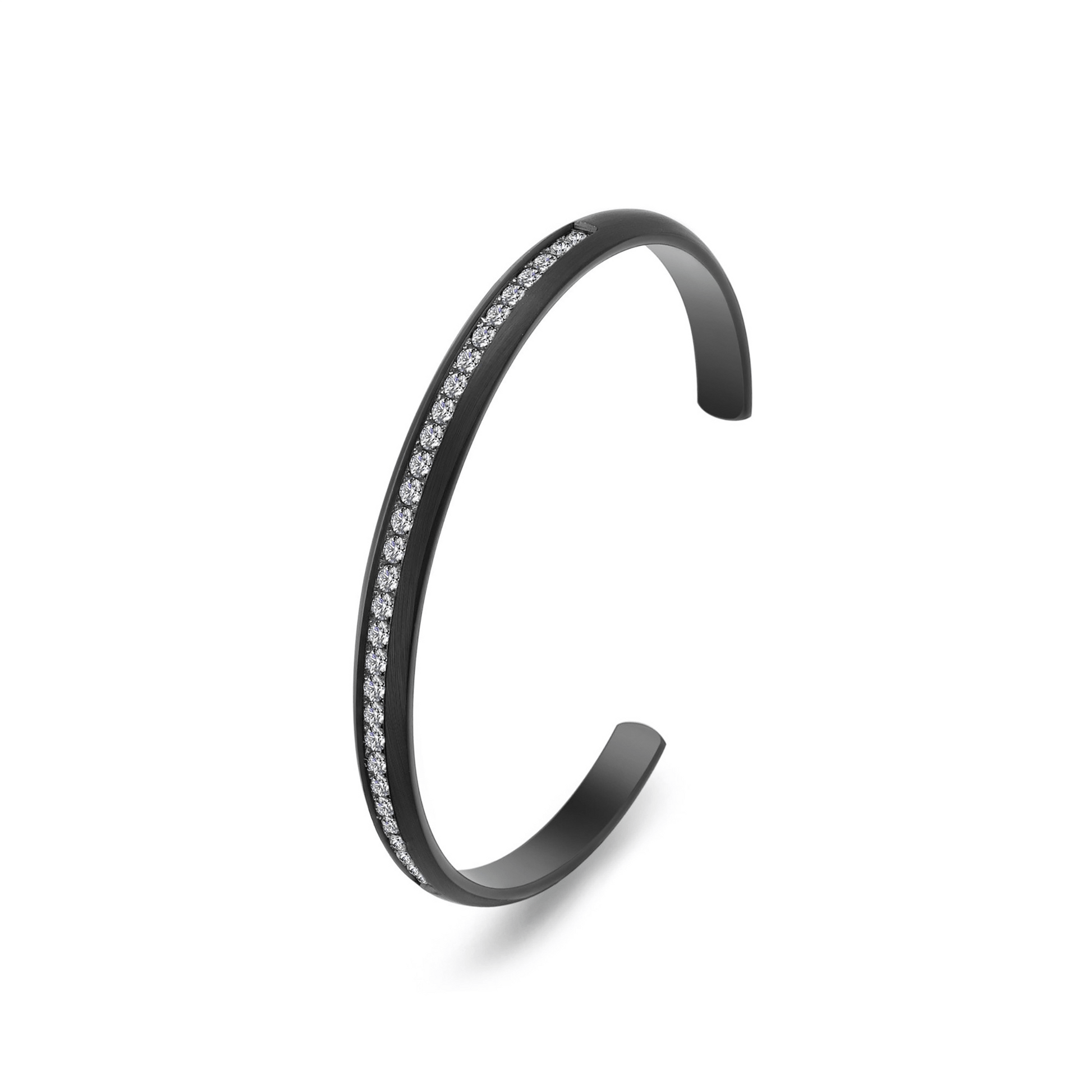 BG630B B.Tiff Black Eternity 30 Adjustable Bangle Cuff - PBNJ FASHIONS