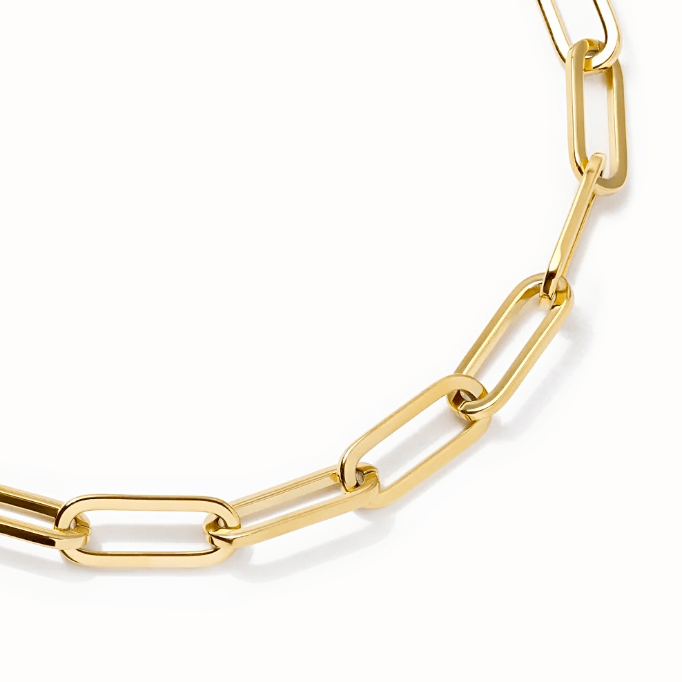 BG860G B.Tiff "Jemma" Paperclip Link Gold Plated Bracelet - PBNJ FASHIONS