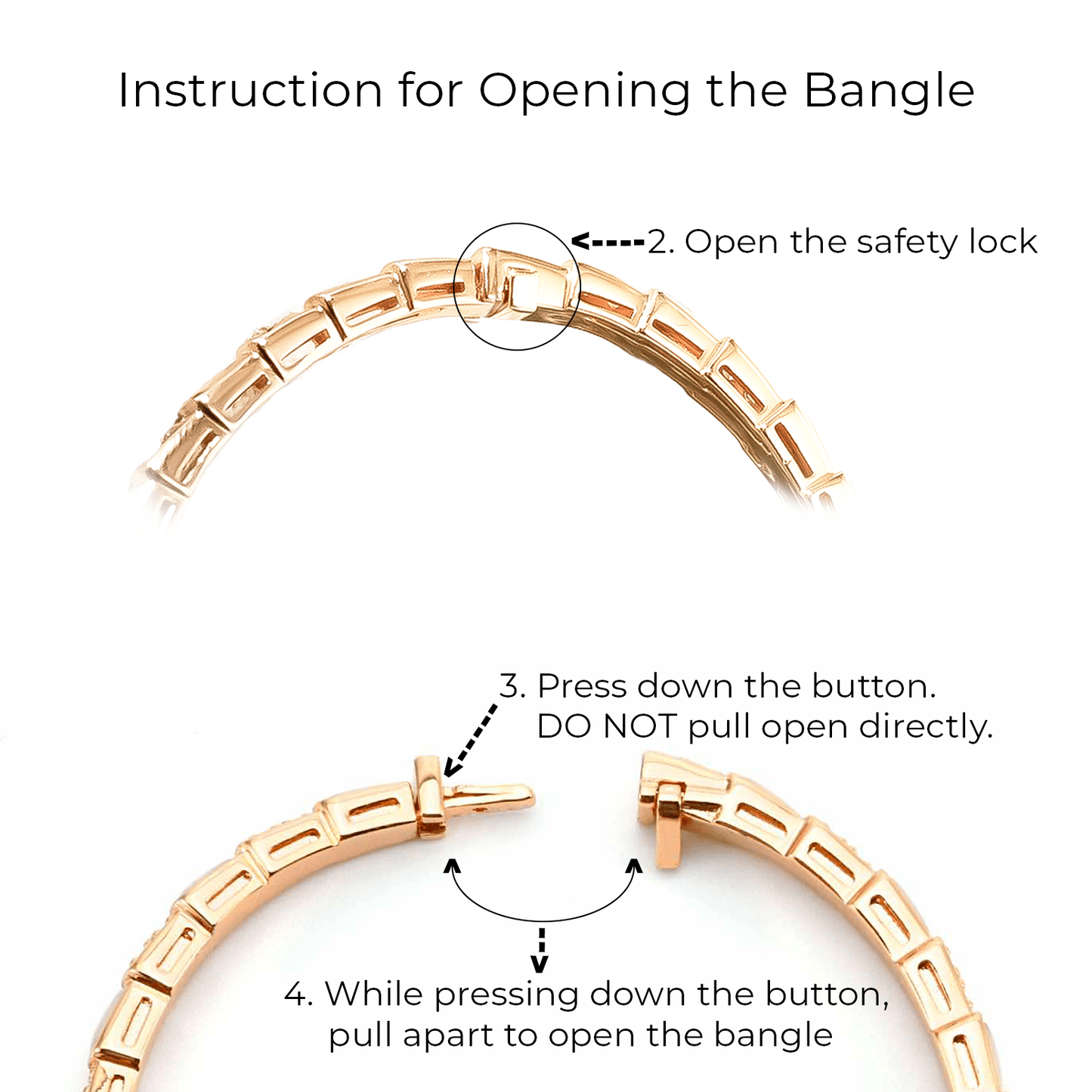BG881RG B.Tiff Rose Gold Désir Bangle Bracelet - PBNJ FASHIONS