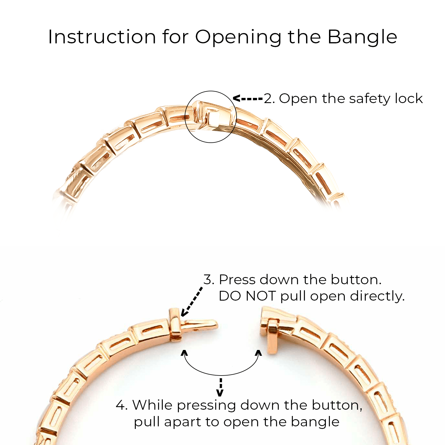 BG881RG B.Tiff Rose Gold Désir Bangle Bracelet - PBNJ FASHIONS
