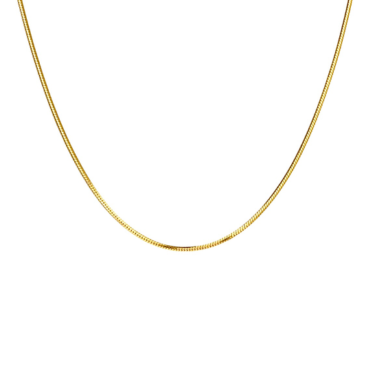 C001G B.Tiff Gold Octagonal Herringbone Chain Necklace - PBNJ FASHIONS