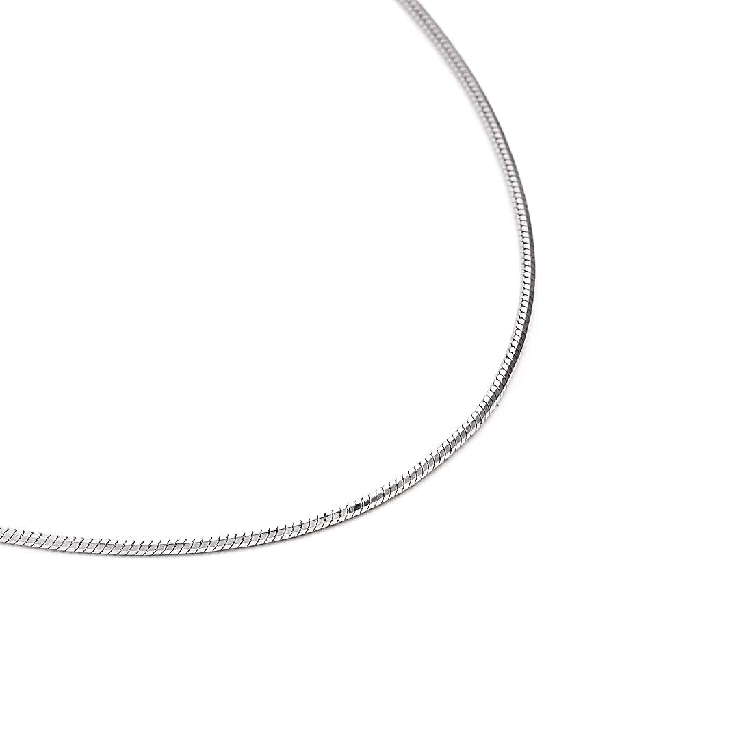 C001W B.Tiff Octagonal Herringbone Chain Necklace - PBNJ FASHIONS