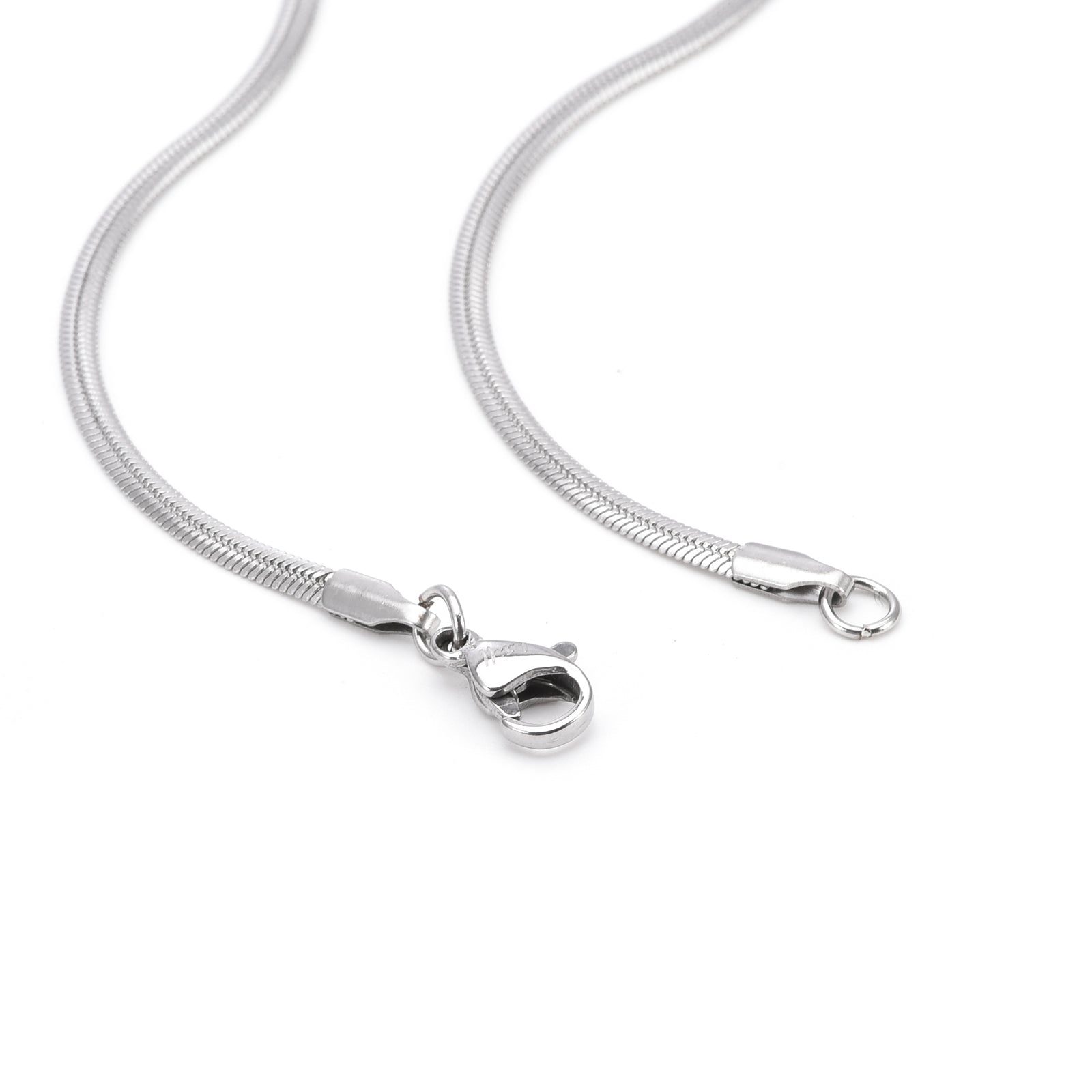 C002W B.Tiff 2mm Herringbone Chain Necklace - PBNJ FASHIONS
