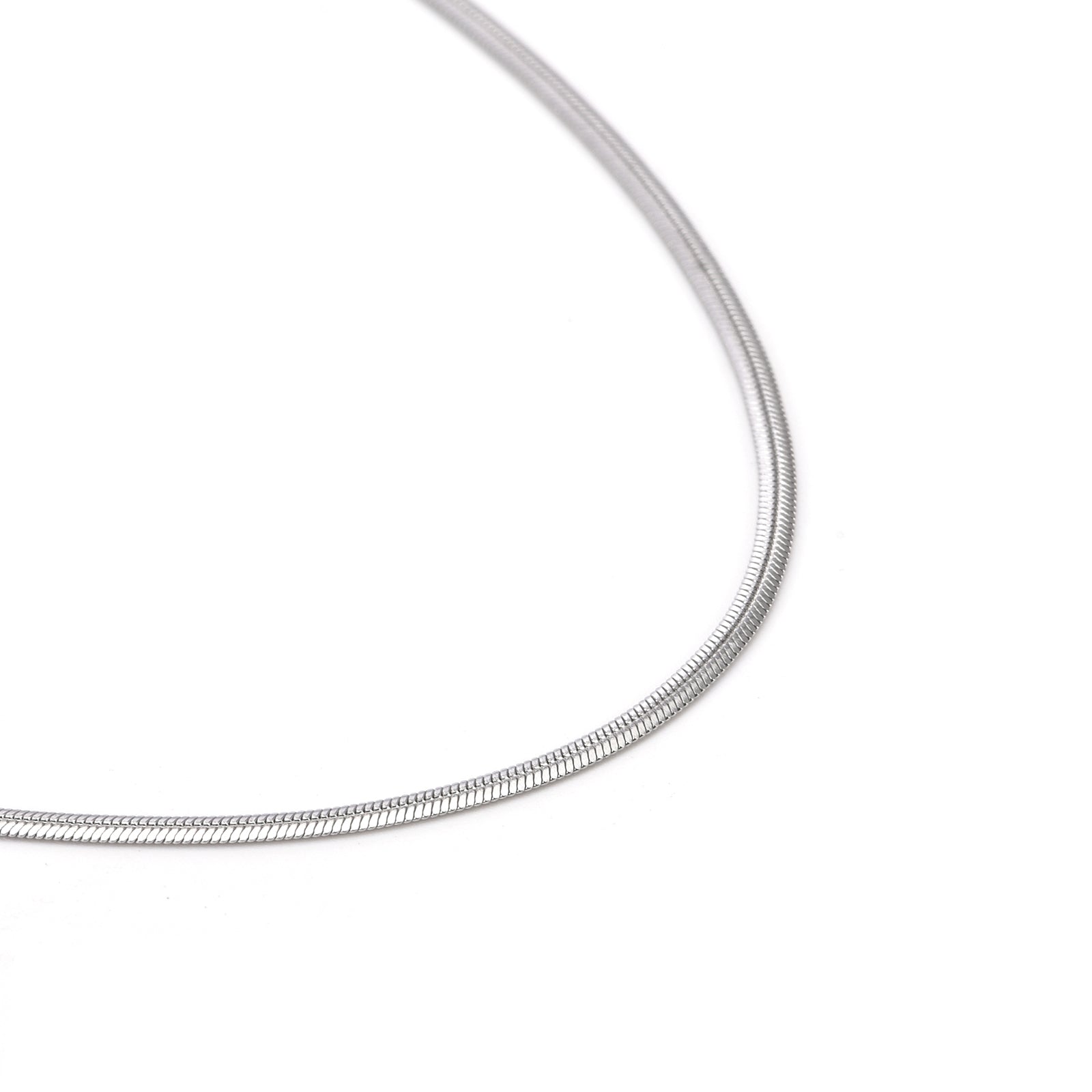 C002W B.Tiff 2mm Herringbone Chain Necklace - PBNJ FASHIONS