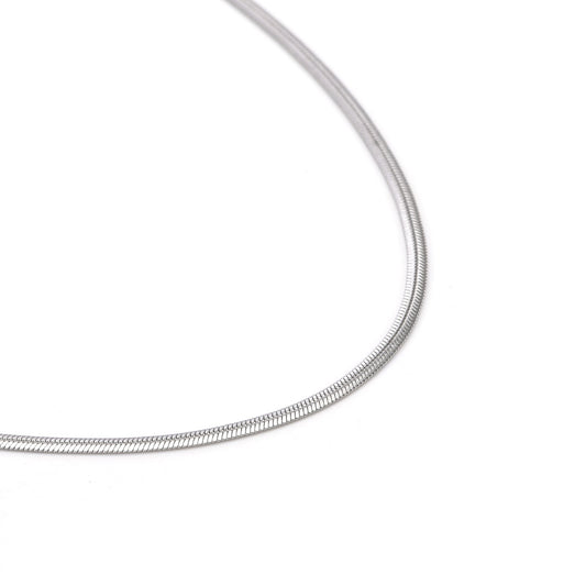C002W B.Tiff 2mm Herringbone Chain Necklace - PBNJ FASHIONS