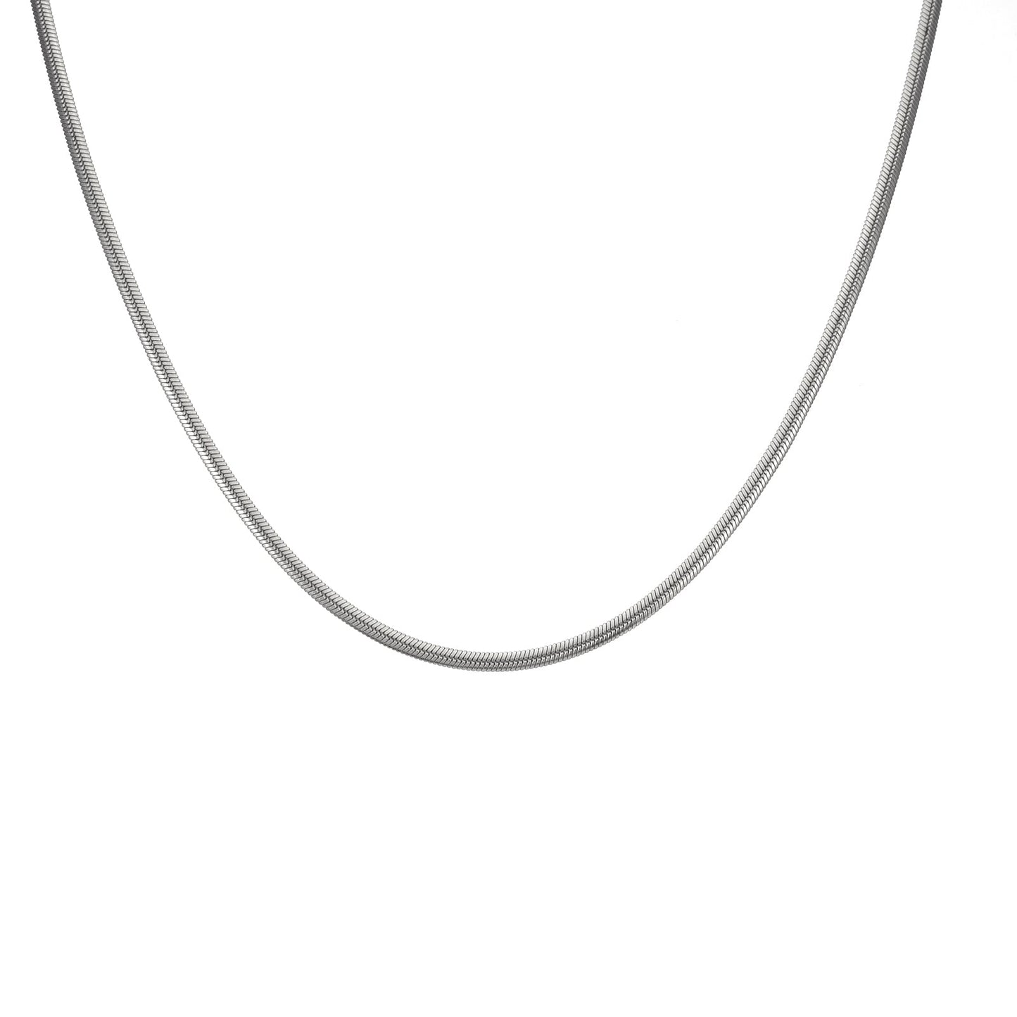 C002W B.Tiff 2mm Herringbone Chain Necklace - PBNJ FASHIONS