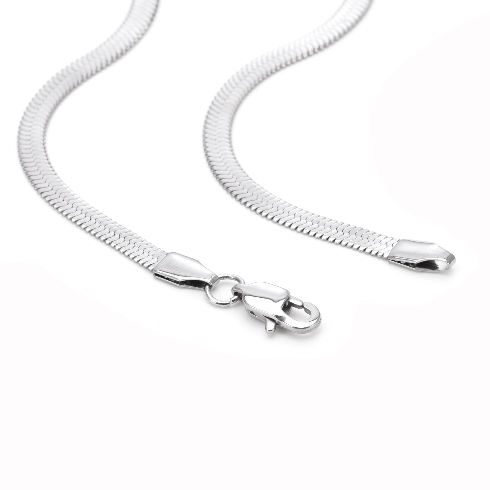 C004W B.Tiff 4mm Herringbone Chain Necklace - PBNJ FASHIONS