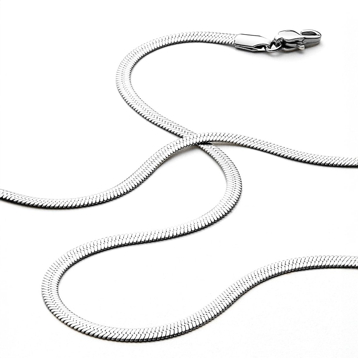 C004W B.Tiff 4mm Herringbone Chain Necklace - PBNJ FASHIONS