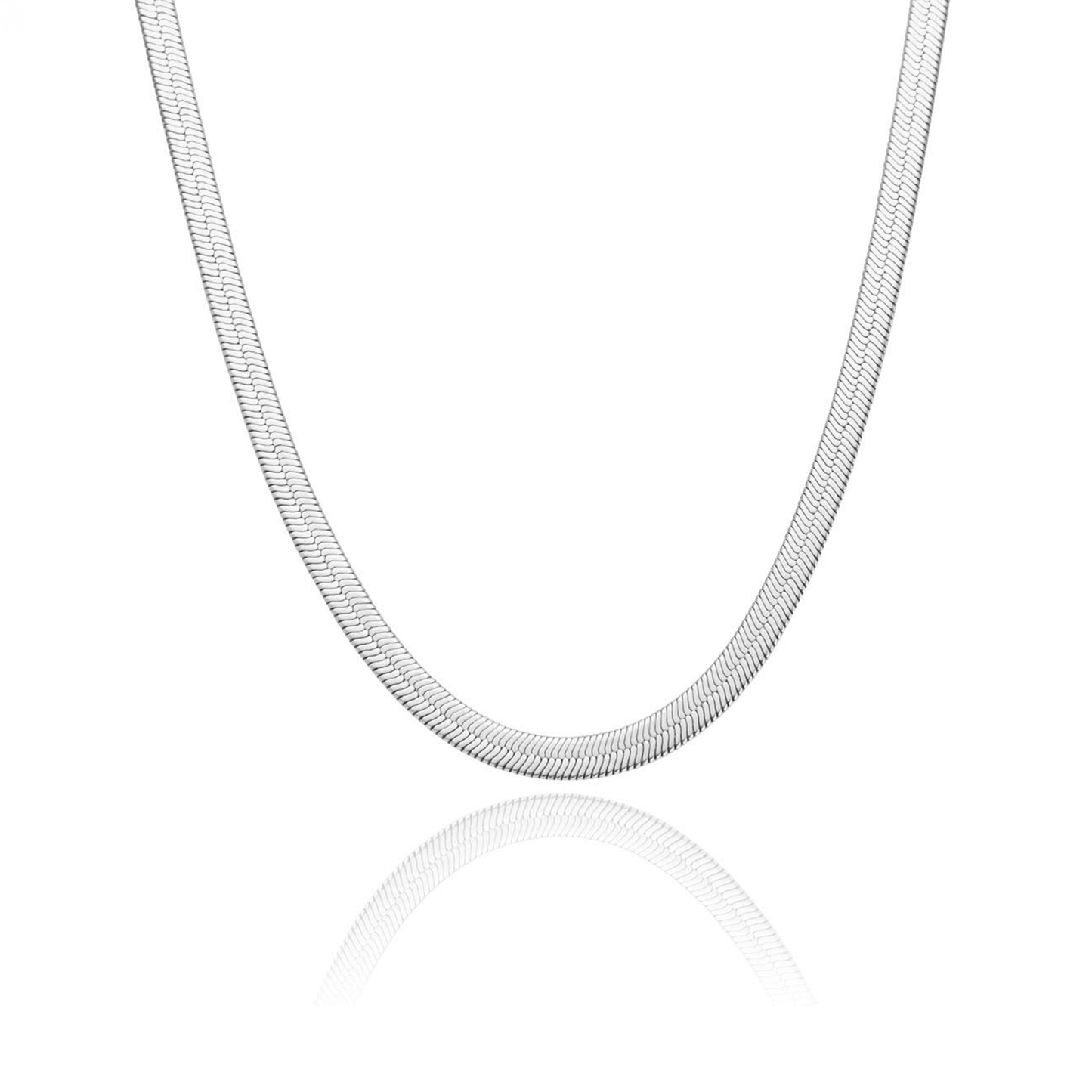 C004W B.Tiff 4mm Herringbone Chain Necklace - PBNJ FASHIONS