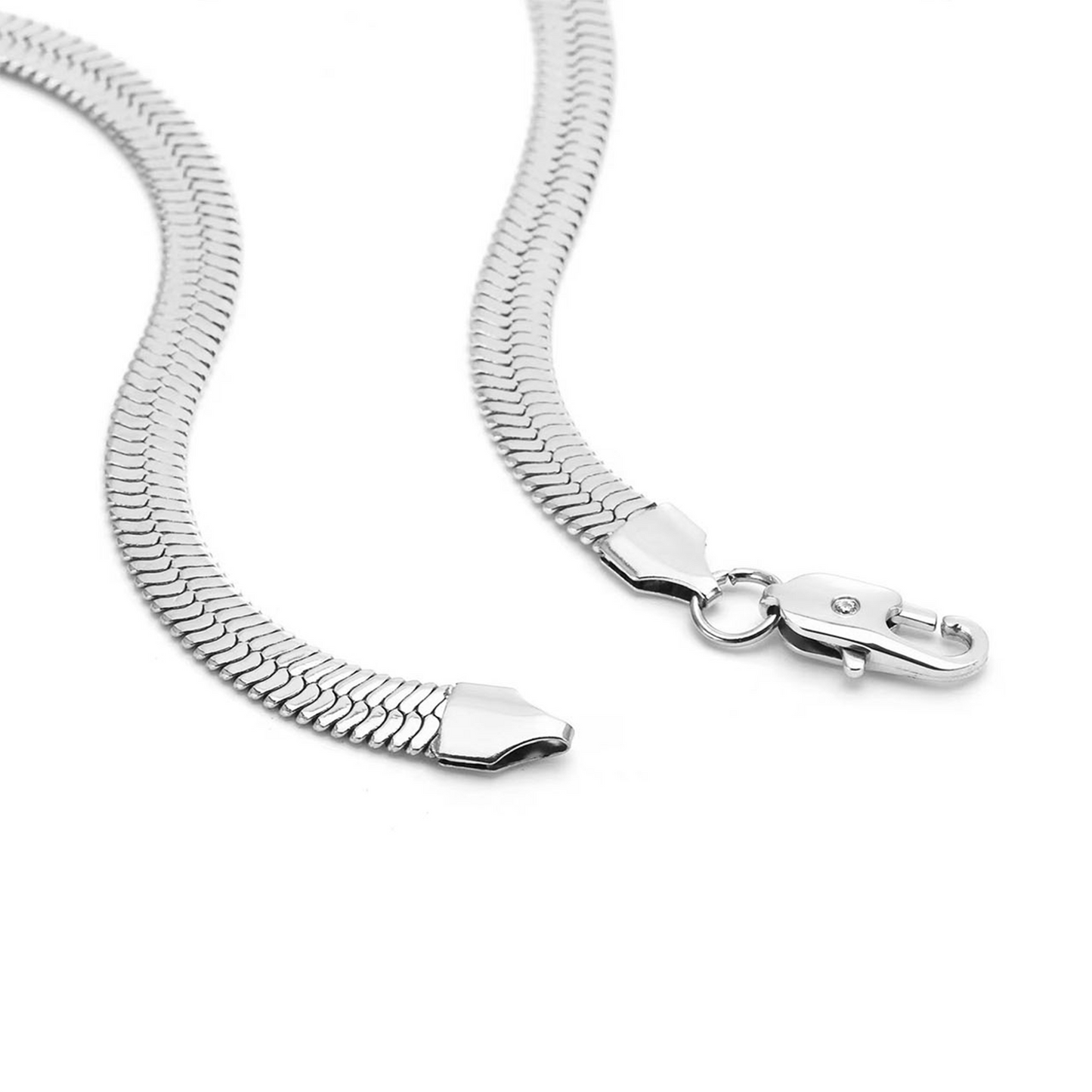 C006W B.Tiff 6mm Herringbone Chain Necklace - PBNJ FASHIONS