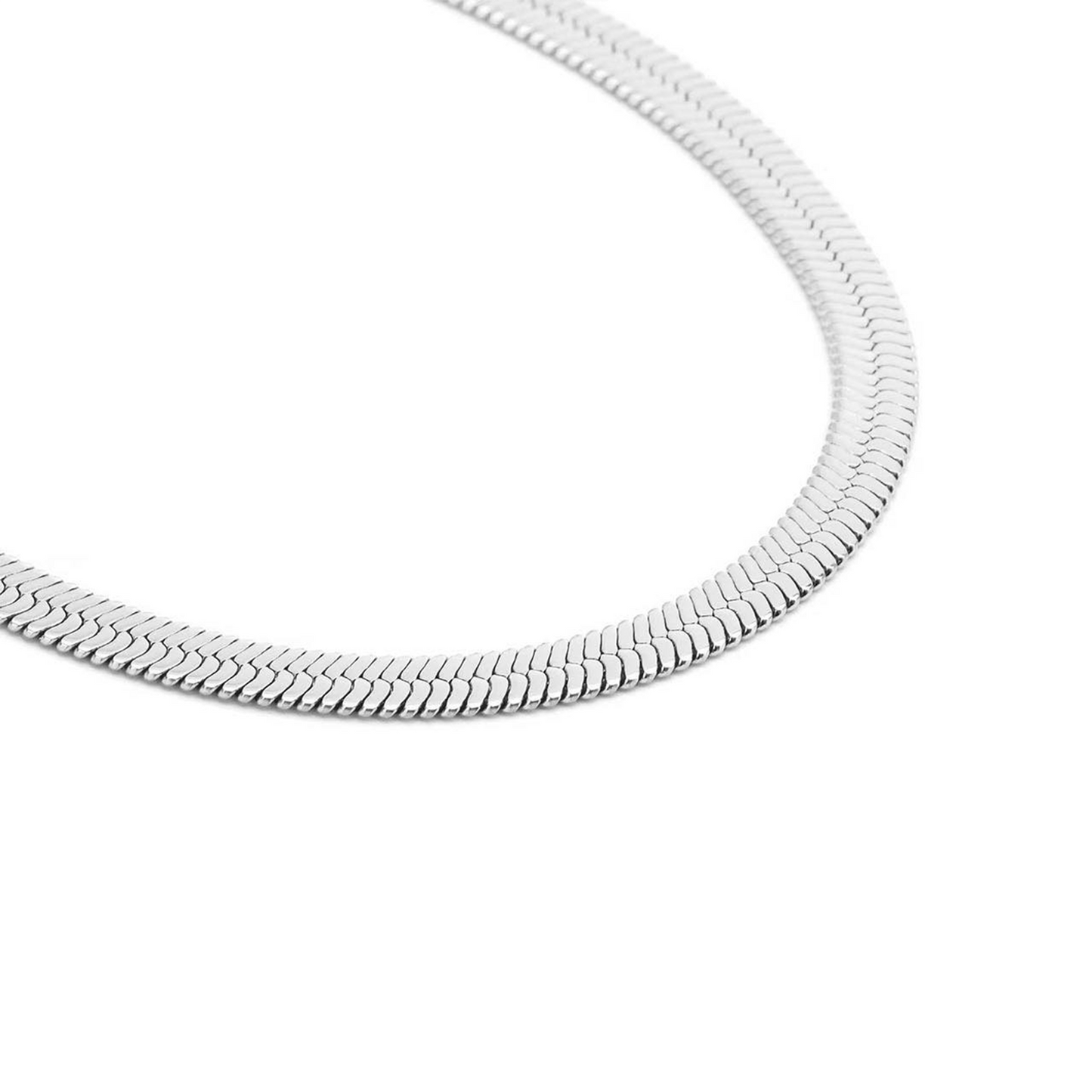C006W B.Tiff 6mm Herringbone Chain Necklace - PBNJ FASHIONS