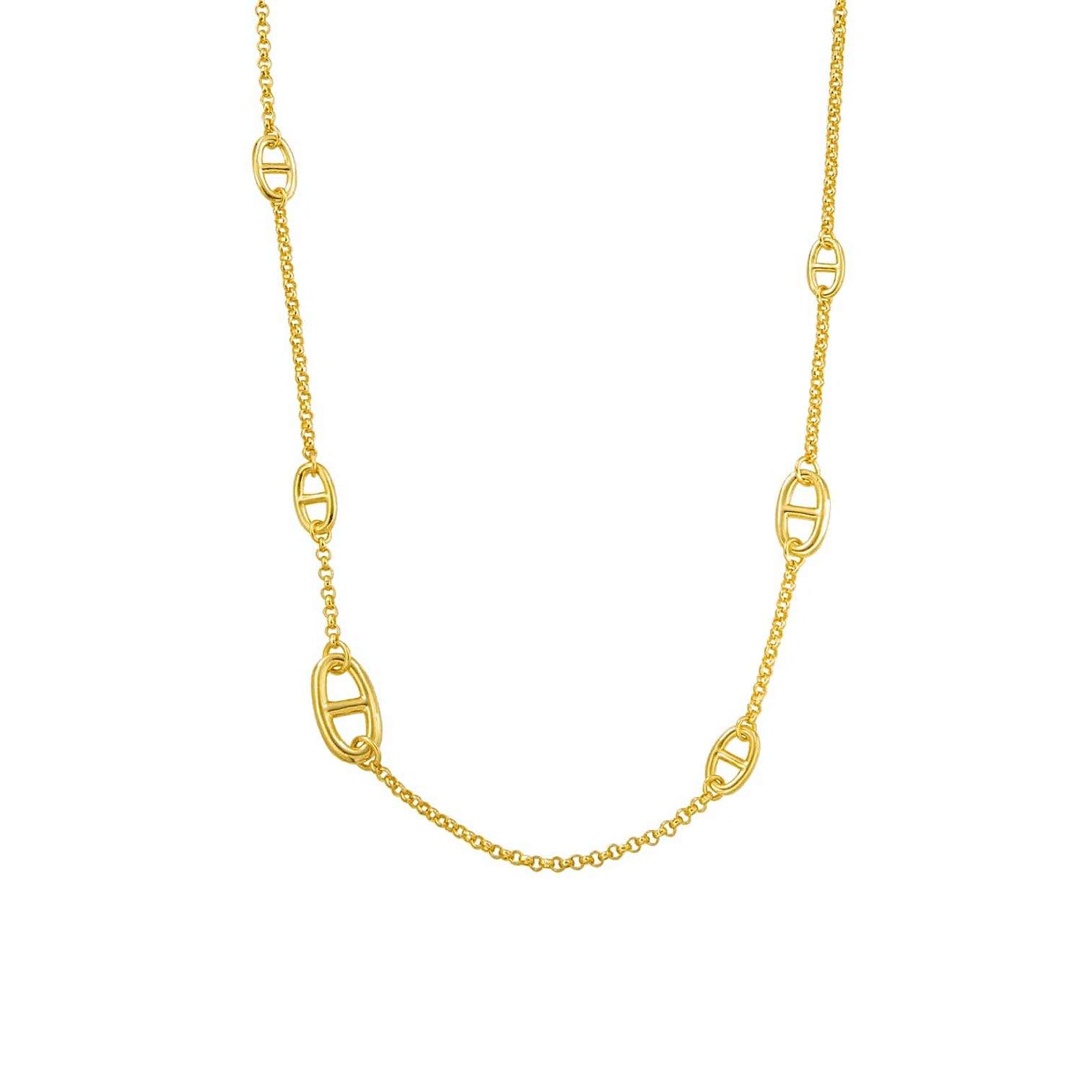 C008G B.Tiff Gold Garlande Chain Necklace - PBNJ FASHIONS