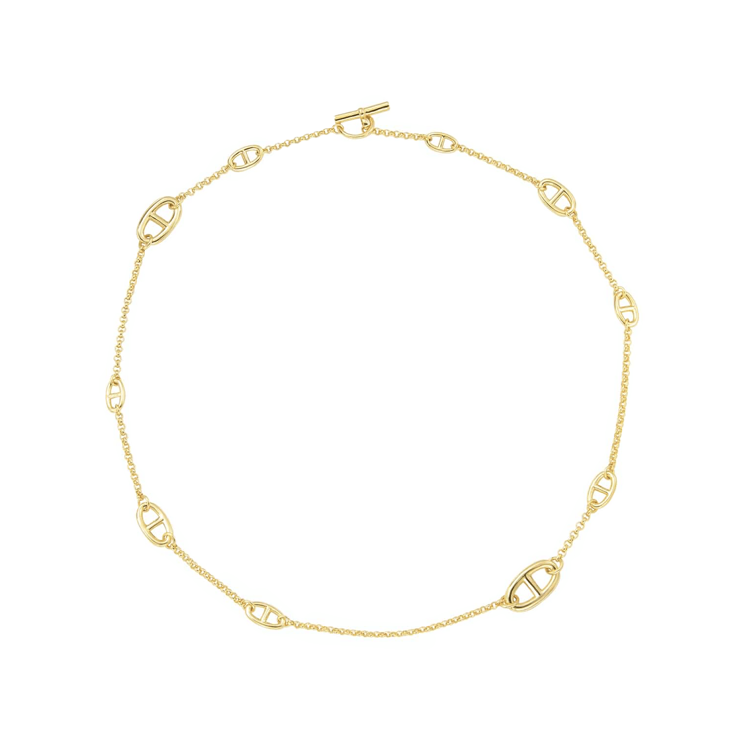 C008G B.Tiff Gold Garlande Chain Necklace - PBNJ FASHIONS