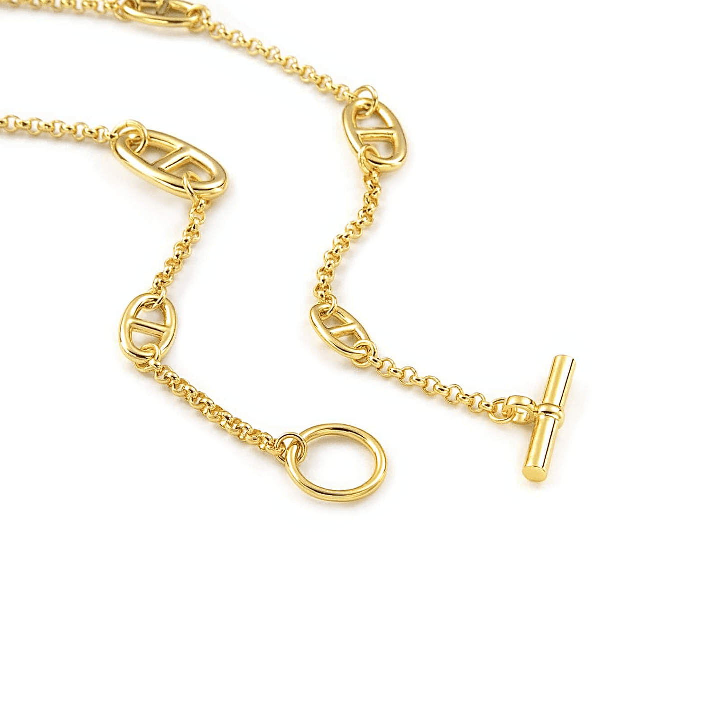 C008G B.Tiff Gold Garlande Chain Necklace - PBNJ FASHIONS